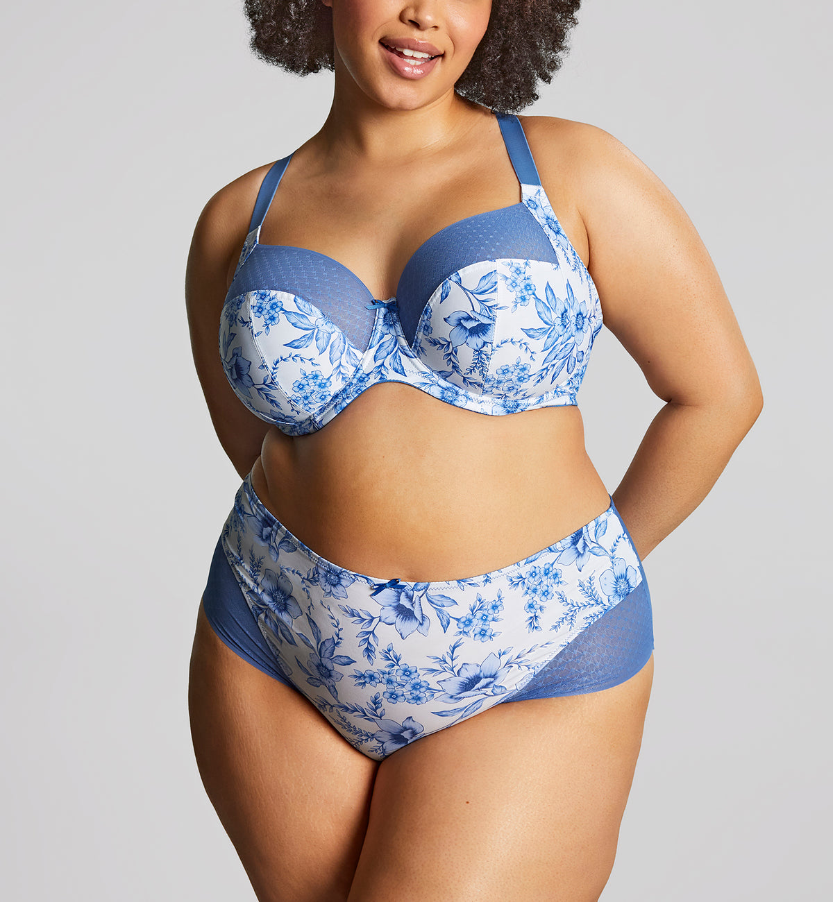 Sculptresse by Panache Bliss Full Cup Underwire Bra (10685),34F,Blue Floral - Blue Floral,34F