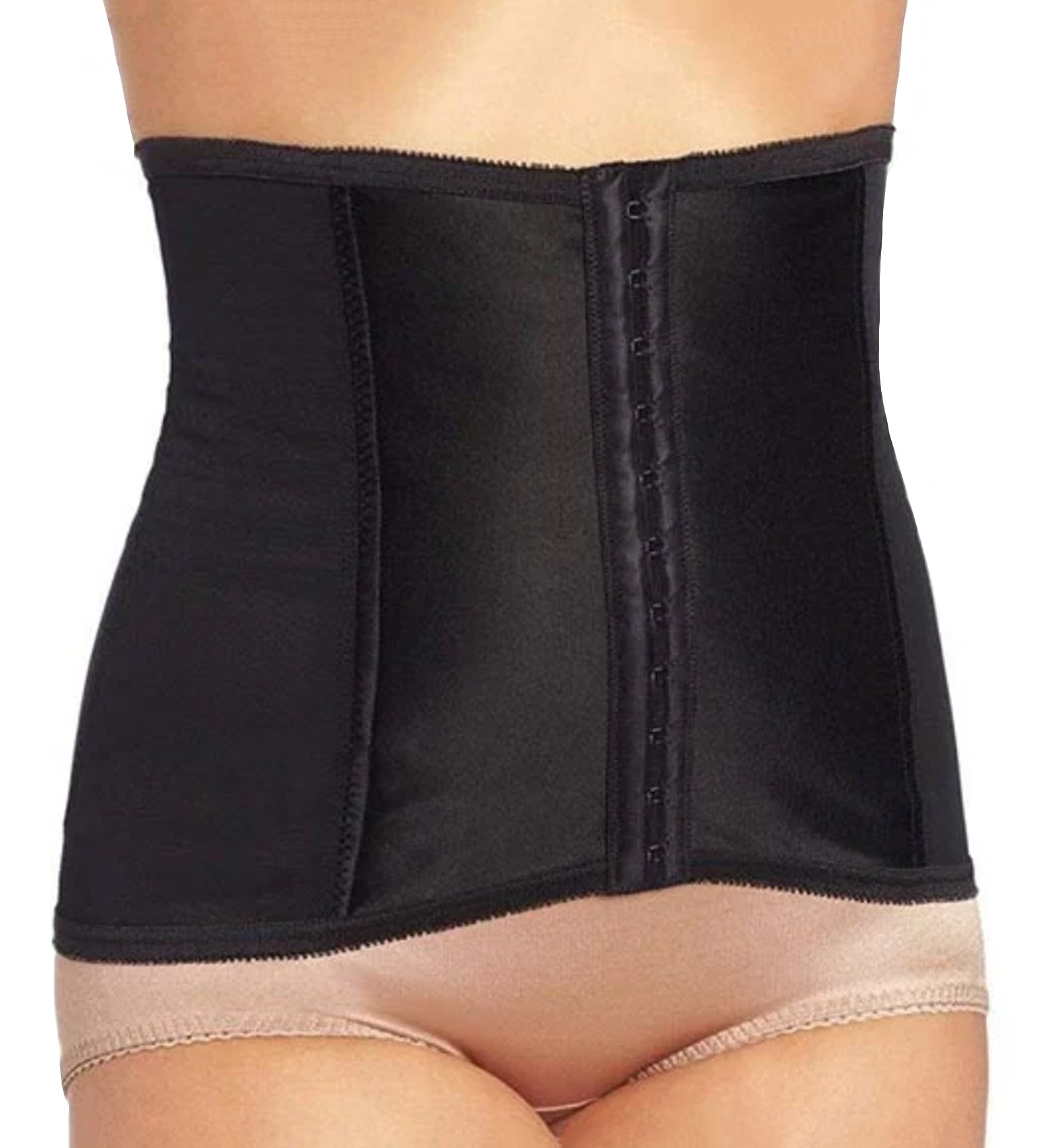Rago Satin Panel Waist Cincher (821),XS,Black - Black,XS