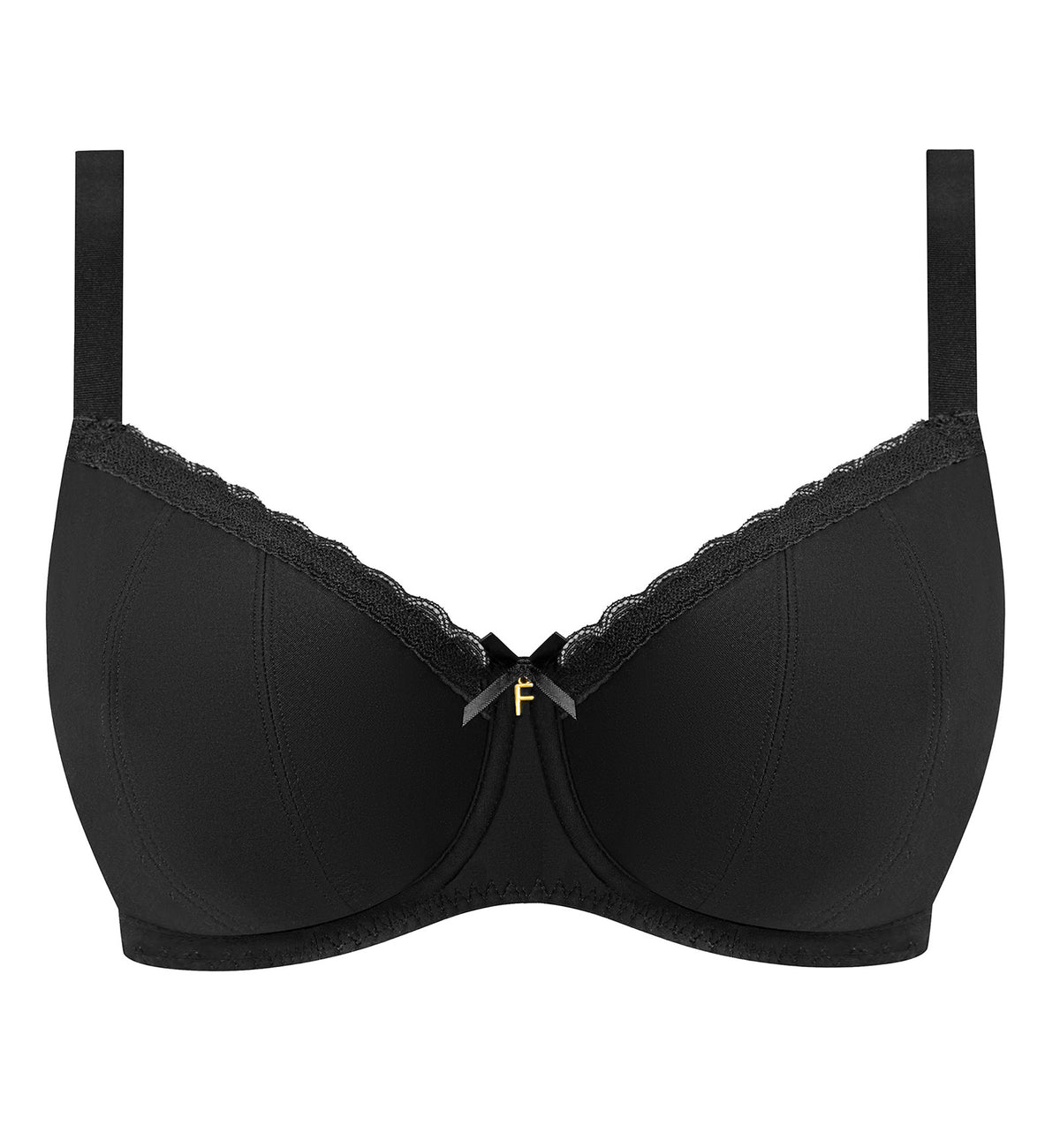 Freya Flirt Padded Half Cup Underwire Bra (403315),28DD,Black - Black,28DD