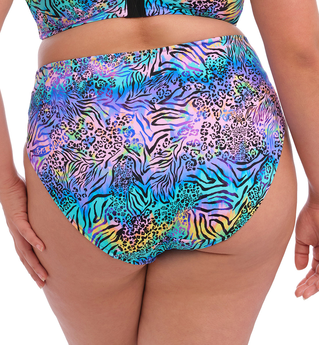 Elomi Electric Savannah Mid Rise Swim Brief (ES800772),UK 18,Zebra - Zebra,UK 18