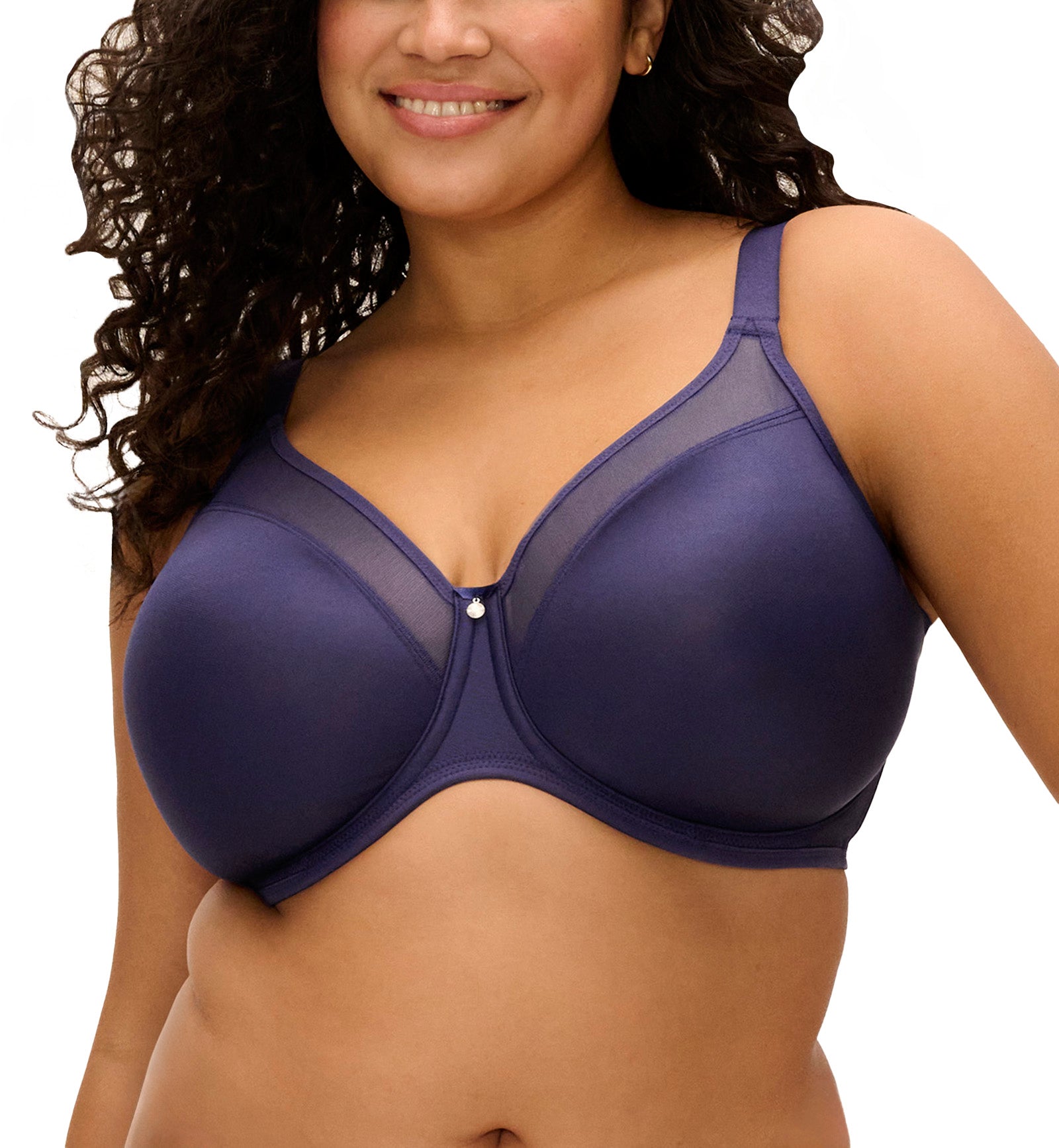 Elomi Smooth Unlined Underwire Molded Bra (4301),32GG,Midnight - Midnight,32GG