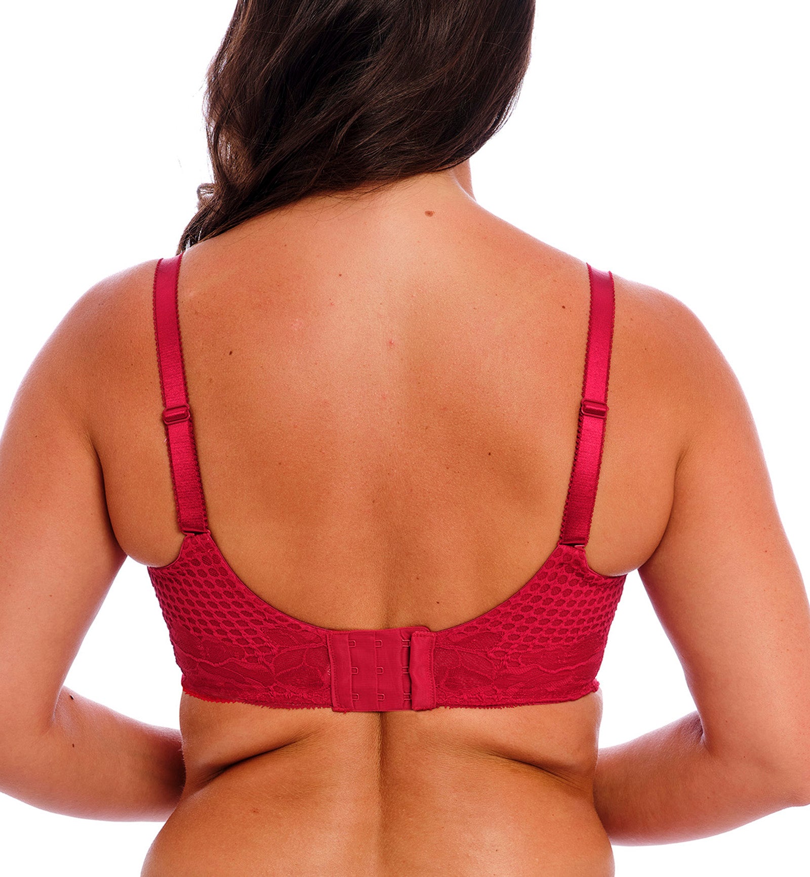 Fantasie Reflect Side Support Stretch Lace Underwire Bra (101801),30F,Red - Red,30F