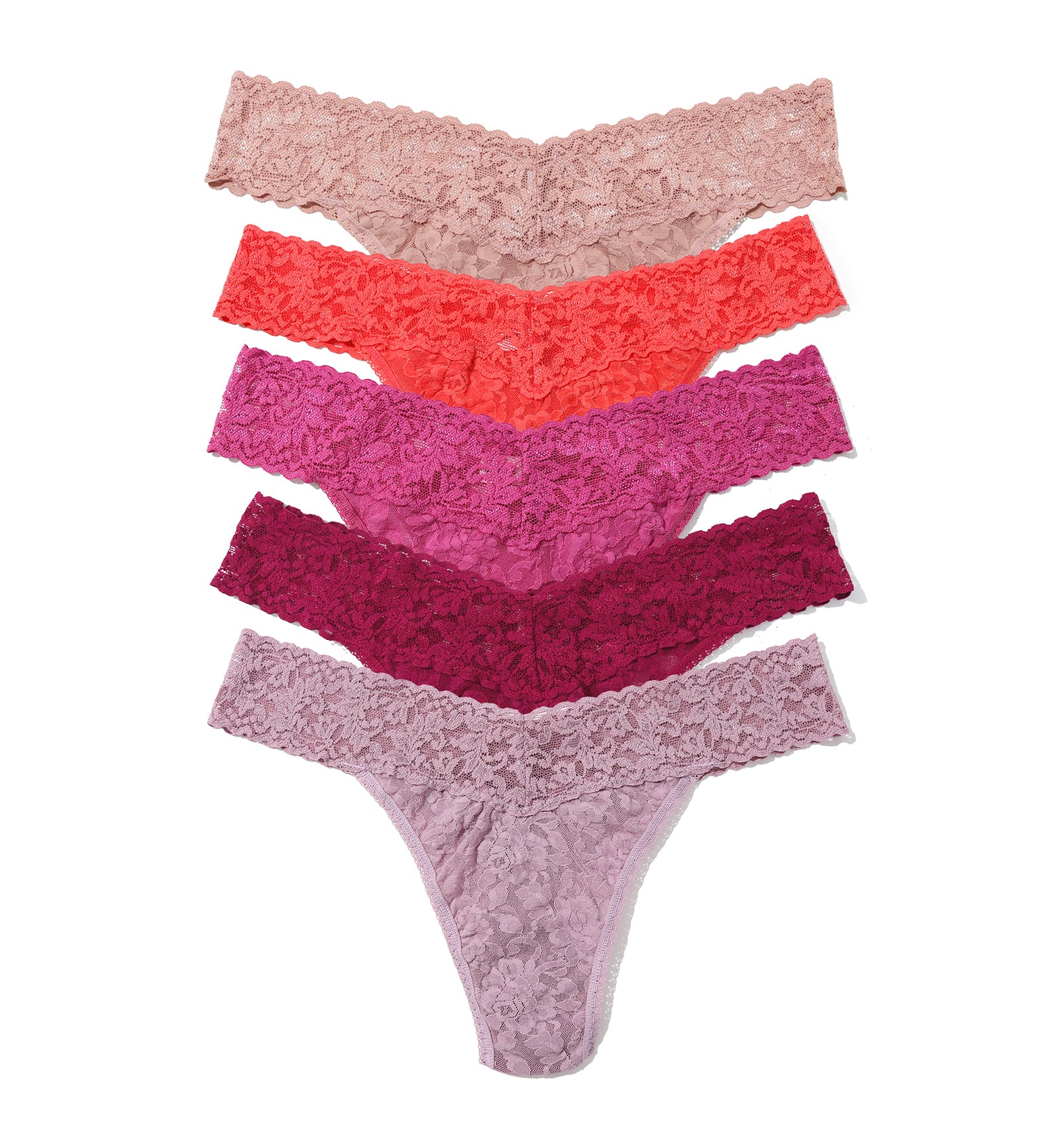 Hanky Panky 5-PACK Signature Lace Original Rise Thong (48115PK),DNWW - DNWW,One Size