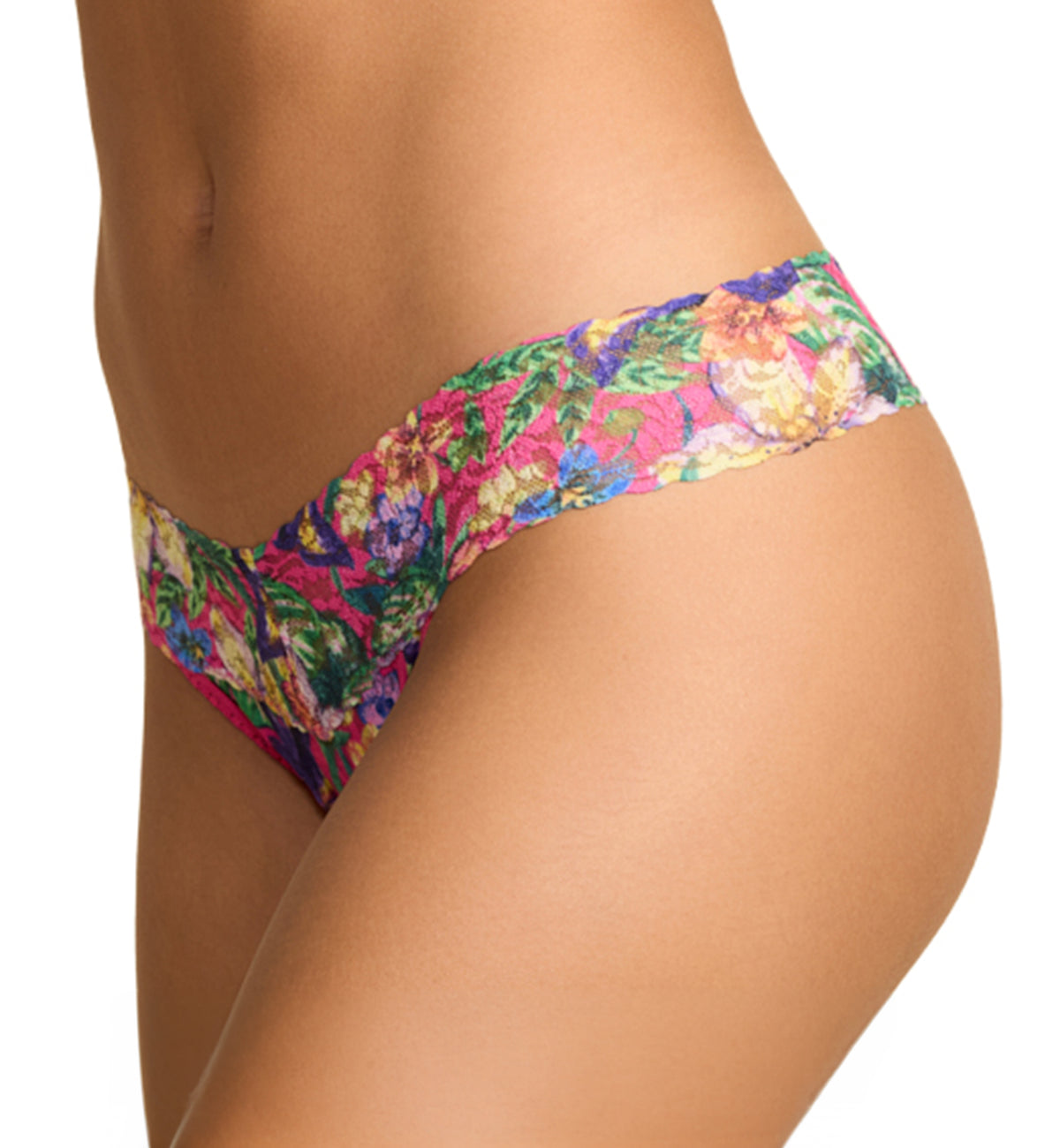 Hanky Panky Signature Lace Printed Low Rise Thong (PR4911P),Radiant - Radiant,One Size