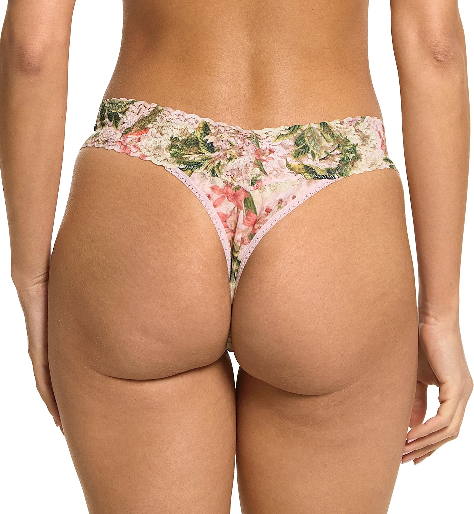 Hanky Panky Signature Lace Printed Original Rise Thong (PR4811P),French Garden - French Garden,One Size