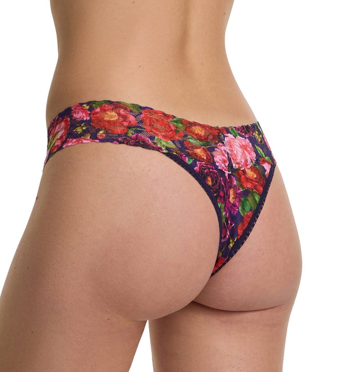 Hanky Panky Signature Lace Printed Original Rise Thong (PR4811P),Winters Tale - Winters Tale,One Size