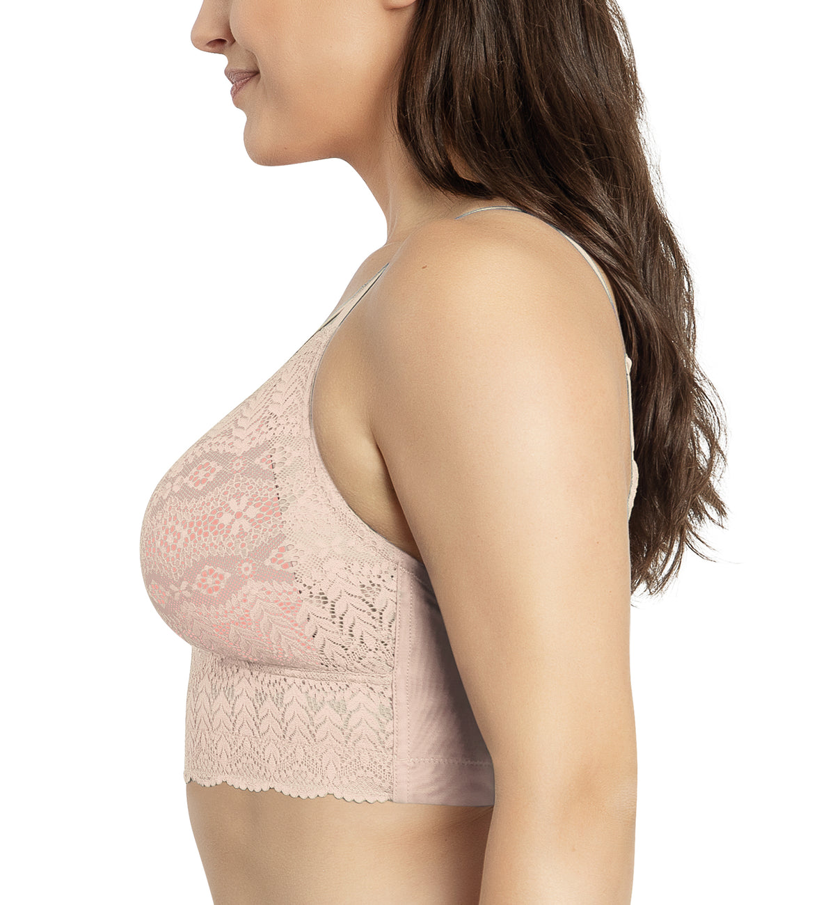 Parfait Mia Lace Wireless Longline Bralette (P5951),30D,Bare - Bare,30D