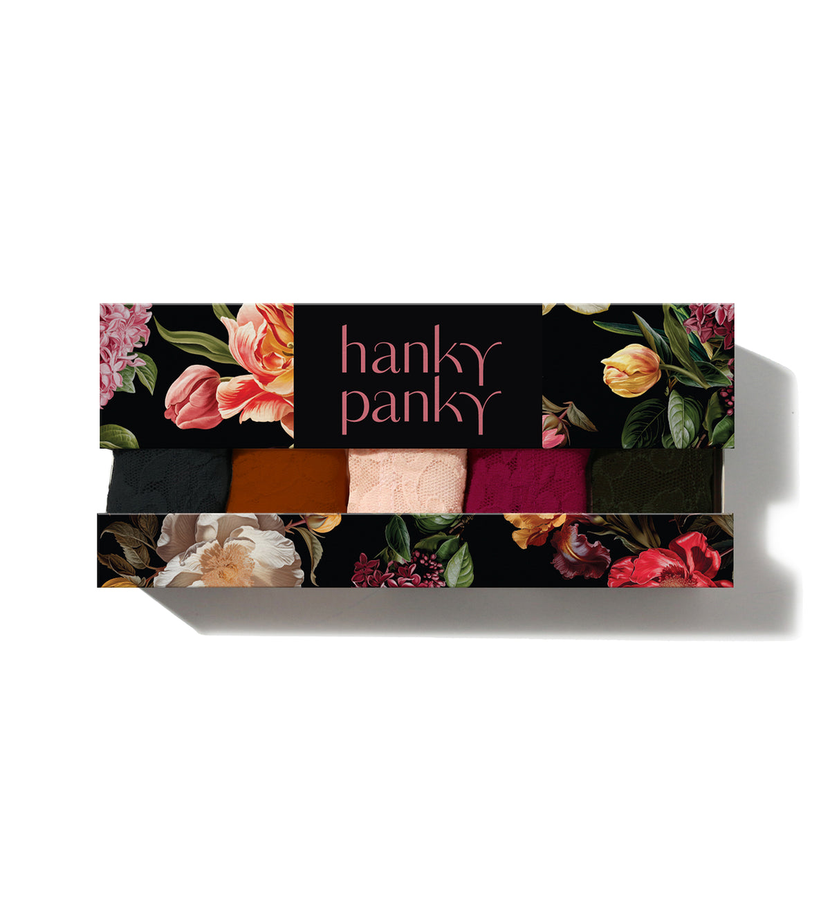 Hanky Panky 5-PACK Signature Lace Original Rise Thong (48115PK),GWCM - Granite/Woodland Green/Clay Ole/Dark Pomegranate/Vanilla,One Size