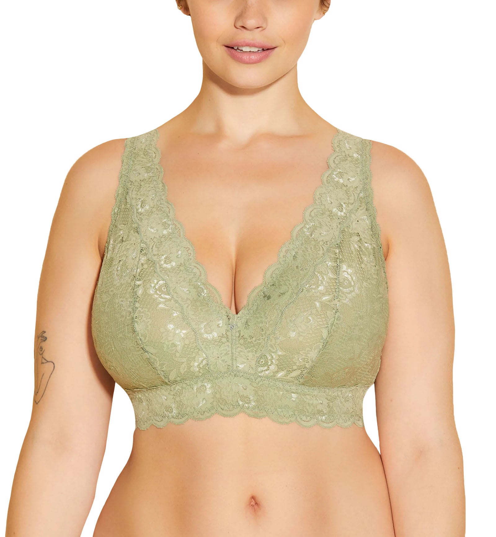 Cosabella NSN SUPER CURVY Plungie Longline Bralette (NEVER1389),XS,Nile Mist - Nile Mist,XS