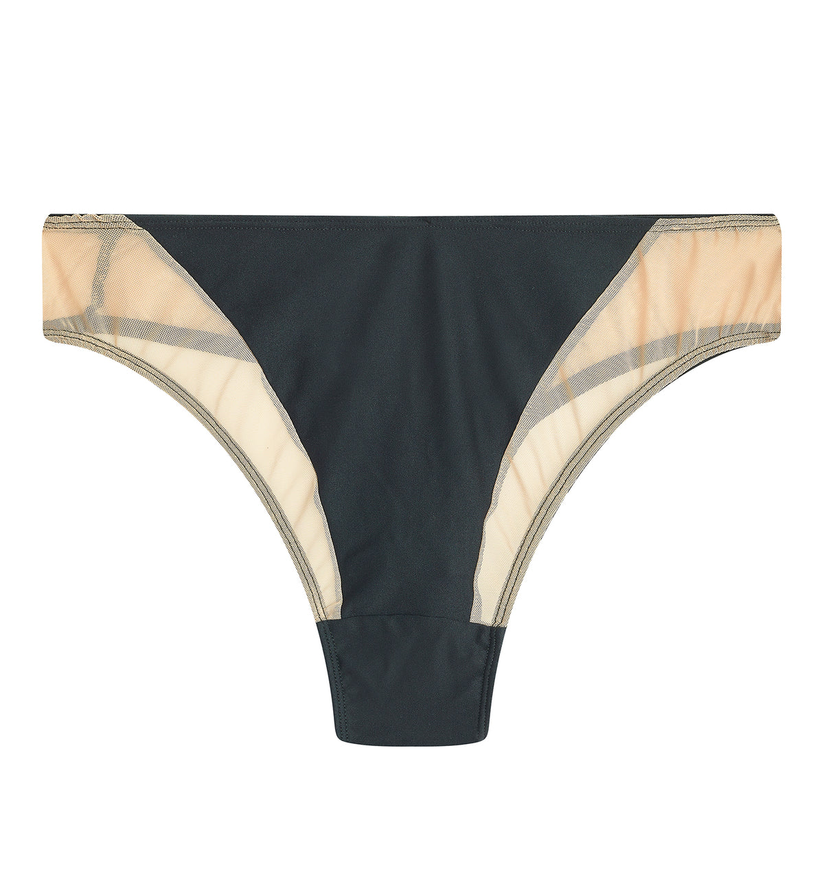 Hanky Panky X Prabal Gurung Cut-Out High Cut Thong (7C1856),XS,Nude/Black - Nude/Black,XS
