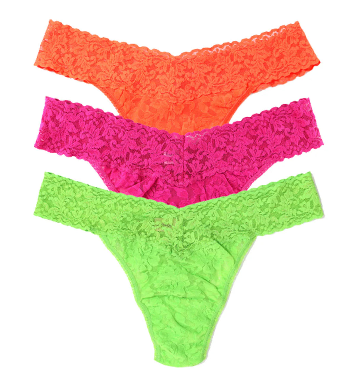 Hanky Panky 3-PACK Signature Lace Original Rise Thong (48113PK),ICF3 - ICF3,One Size