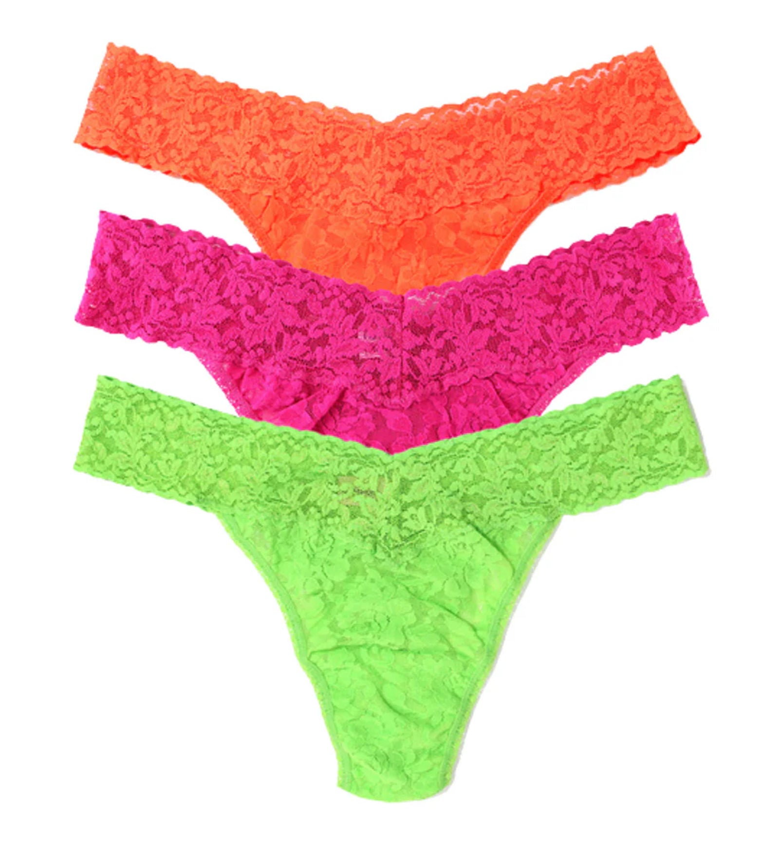 Hanky Panky 3-PACK Signature Lace Original Rise Thong (48113PK),ICF3 - ICF3,One Size