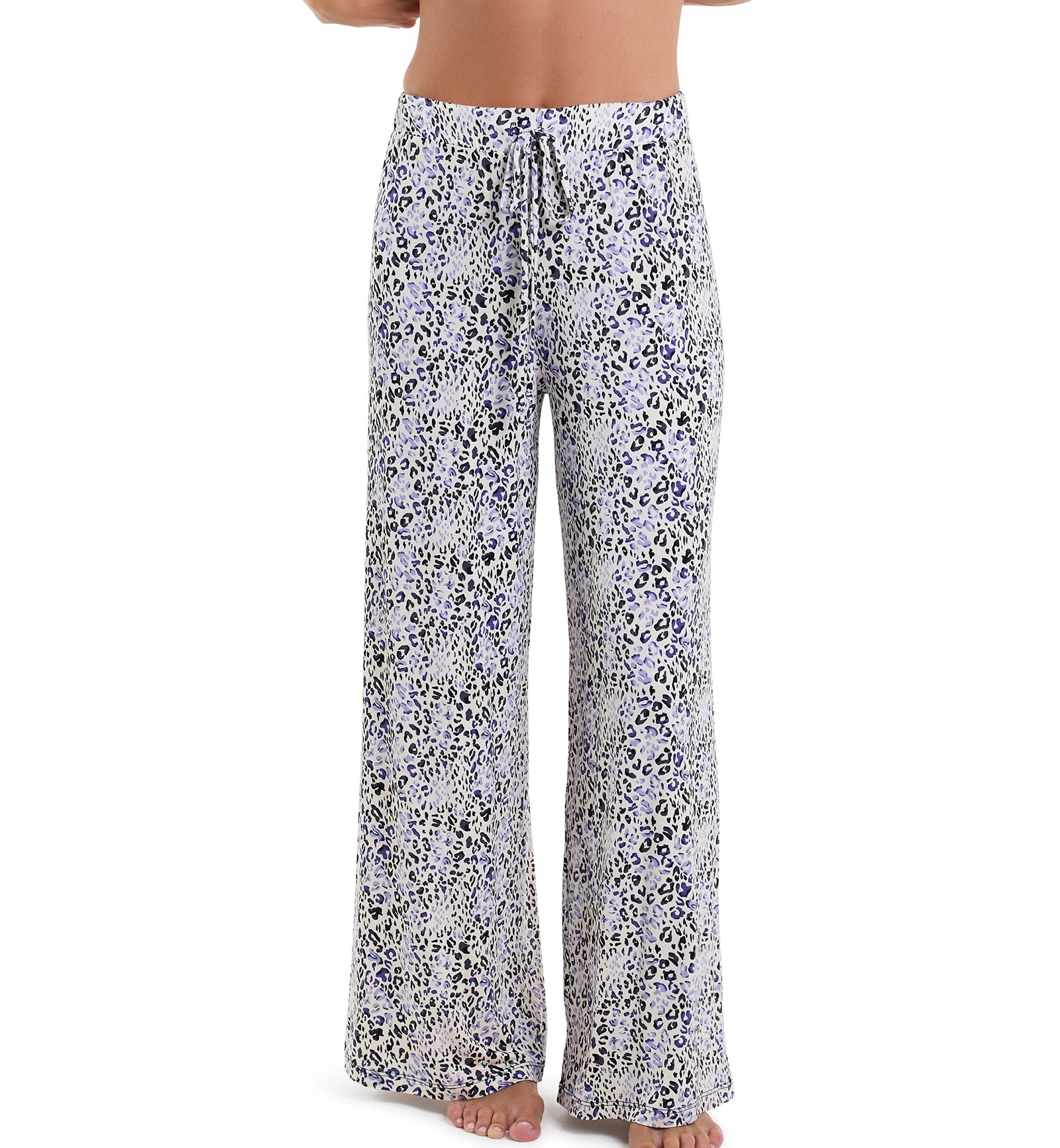 Hanky Panky Unwind Modal Drawstring Wide Leg Pant (63P552),XS,Spotted - Spotted,XS