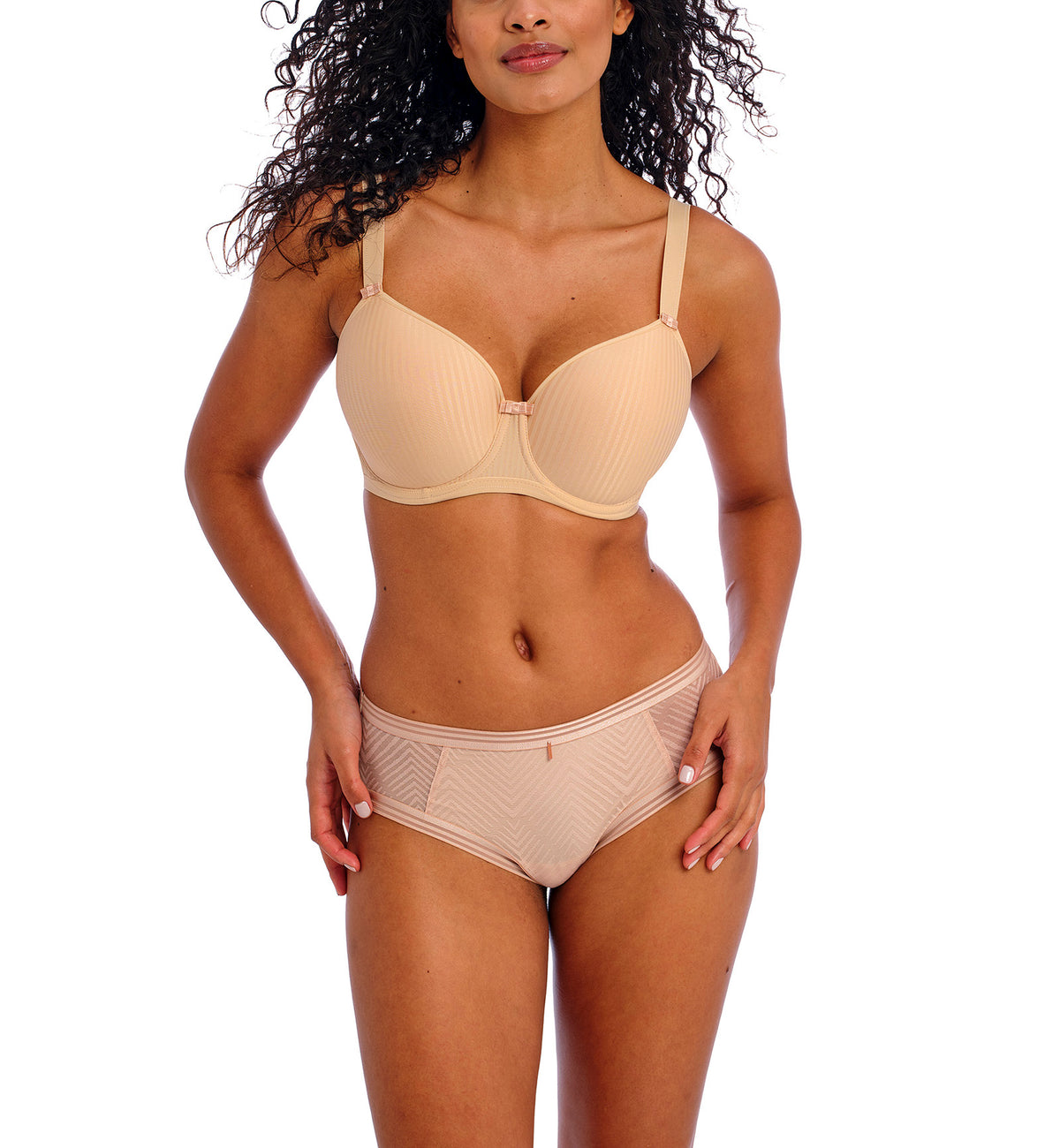 Freya Idol Molded Sweetheart Balcony Underwire Bra (1050),28D,Nude - Nude,28D