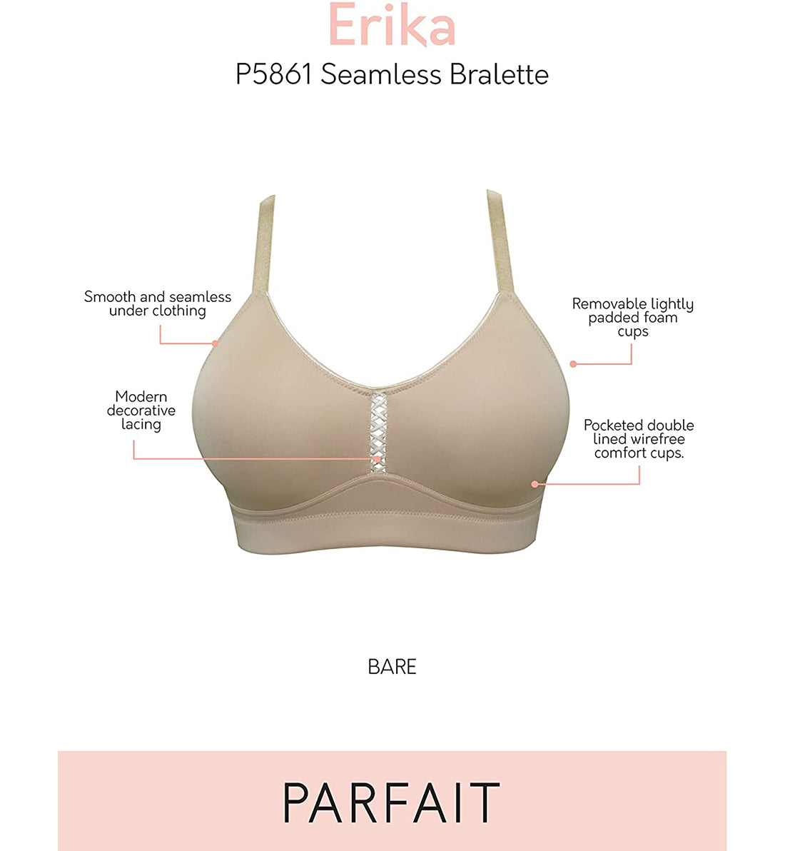 Parfait Erika Seamless Bralette (P5861),32C,Bare - Bare,32C