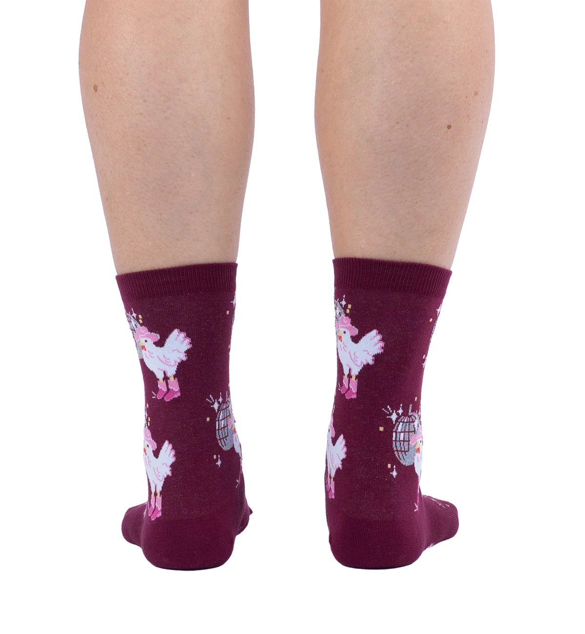 SOCK it to me Women's Crew Socks (W0526),Disco Chicken - Disco Chicken,One Size