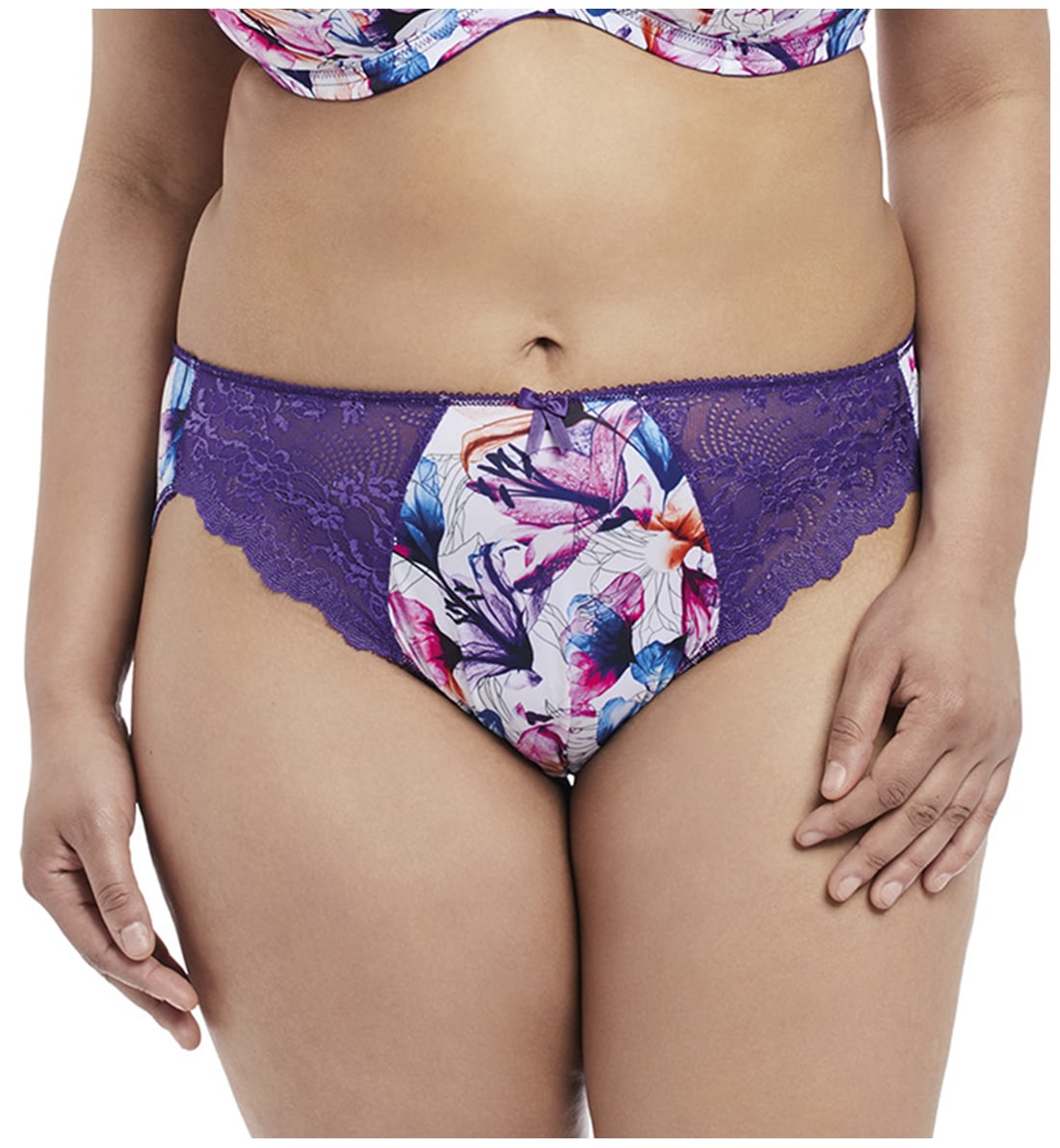 Elomi Morgan Stretch Lace Matching Panty Brief (4115),XXXXL,Purple Lily - Purple Lily,XXXXL