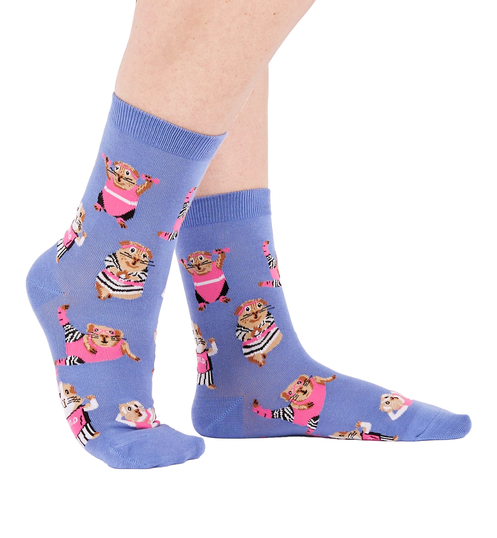 SOCK it to me Women's Crew Socks (W0536),Weight For It - Weight For It,One Size