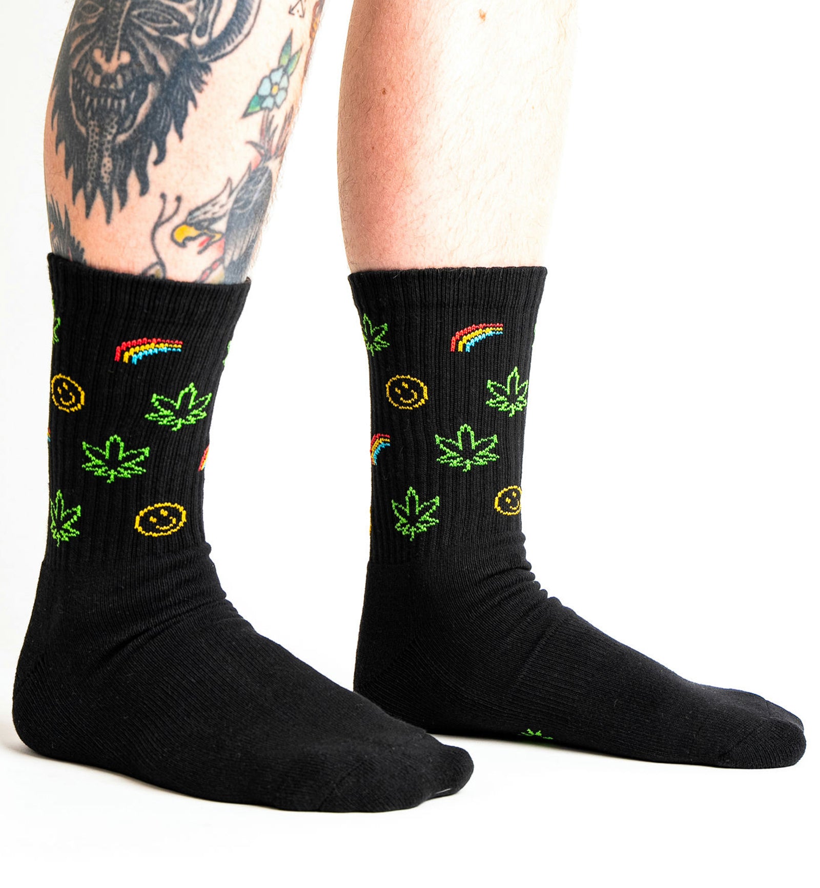 SOCK it to me Athletic Ribbed Crew Socks (R0035),It's 4:20 Somewhere - Its 420 Somewhere,One Size
