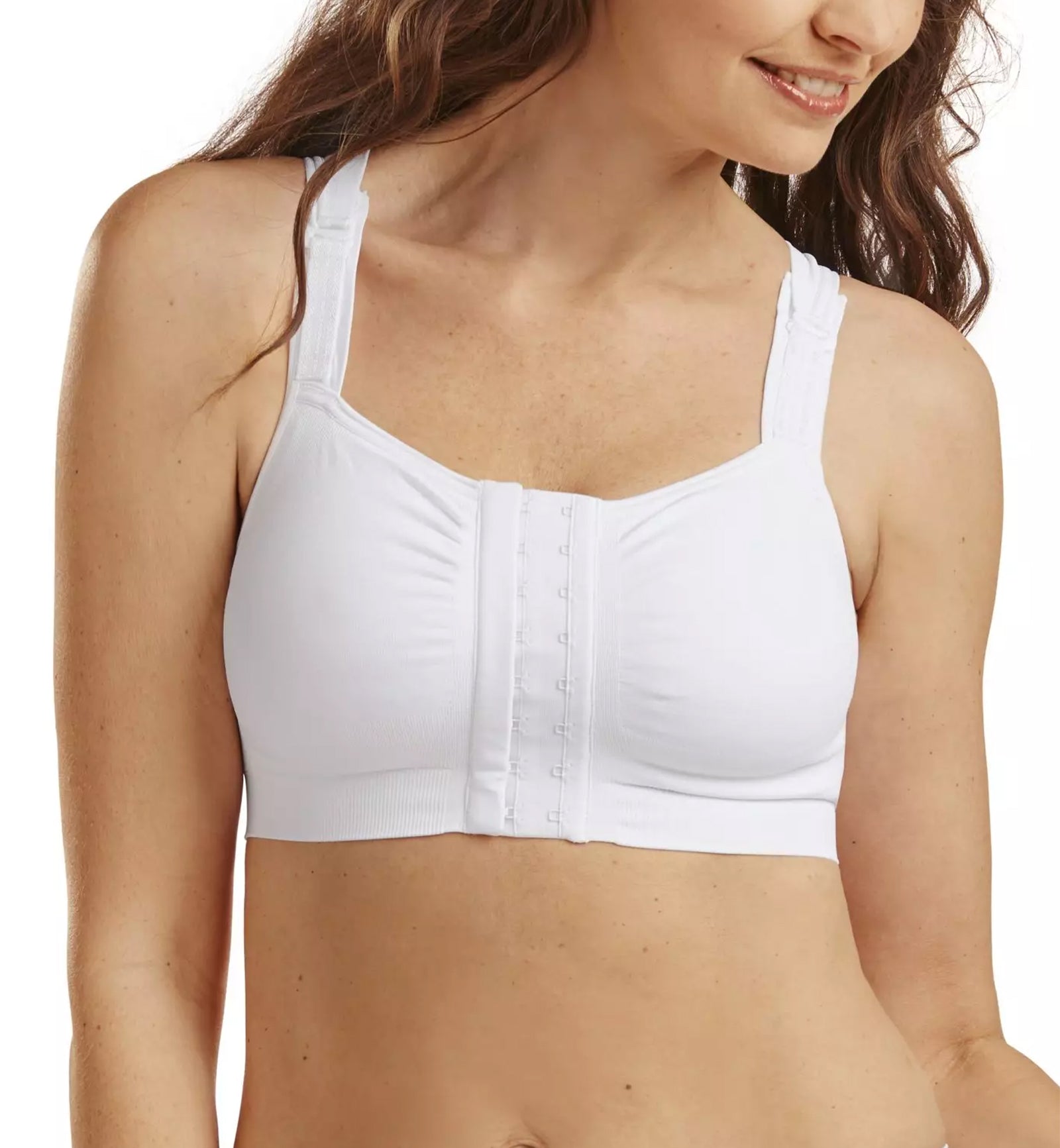 Carefix Mary Front Close Post-Op Bra (3343),Medium,White - White,Medium