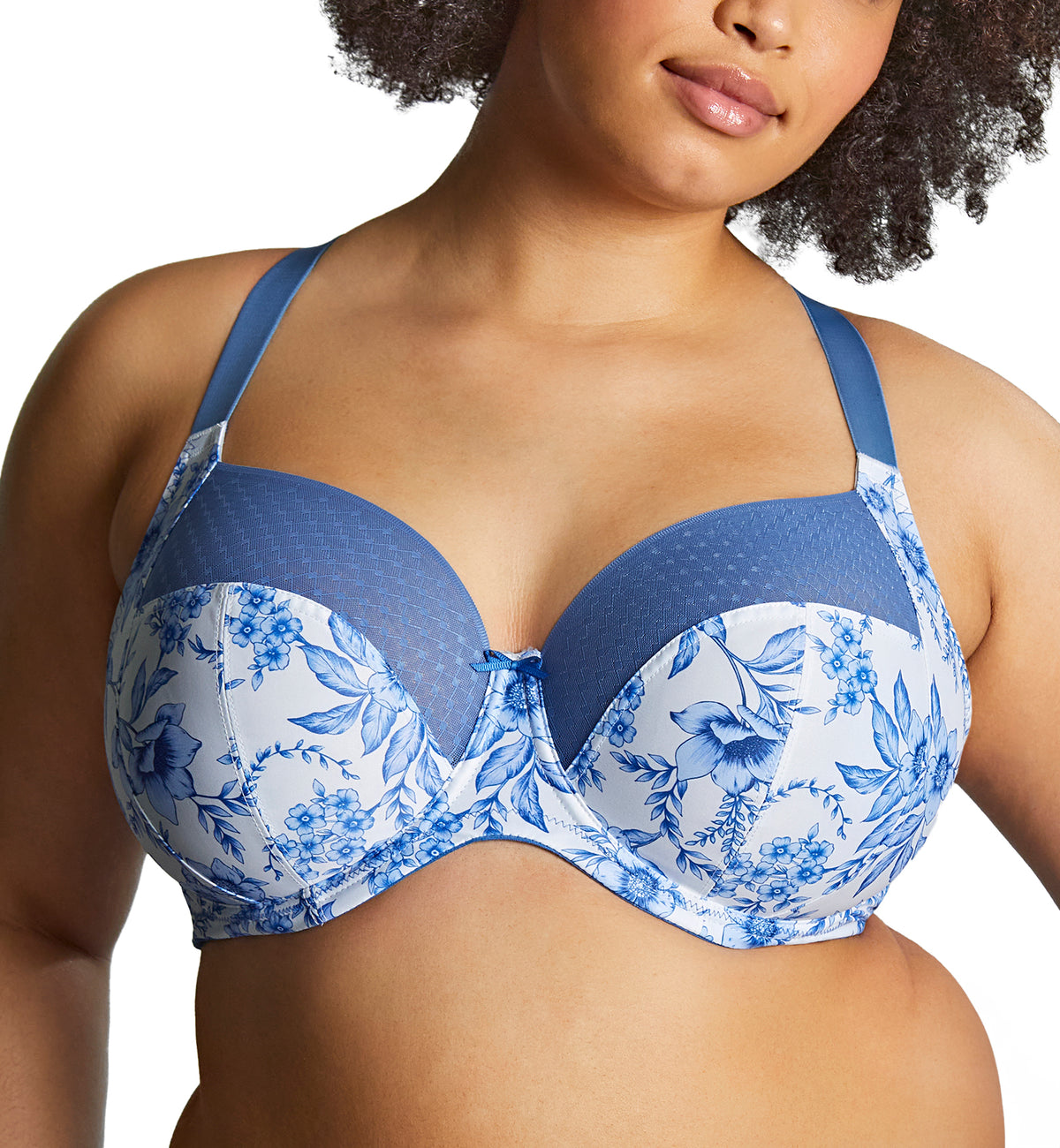 Sculptresse by Panache Bliss Full Cup Underwire Bra (10685),34F,Blue Floral - Blue Floral,34F