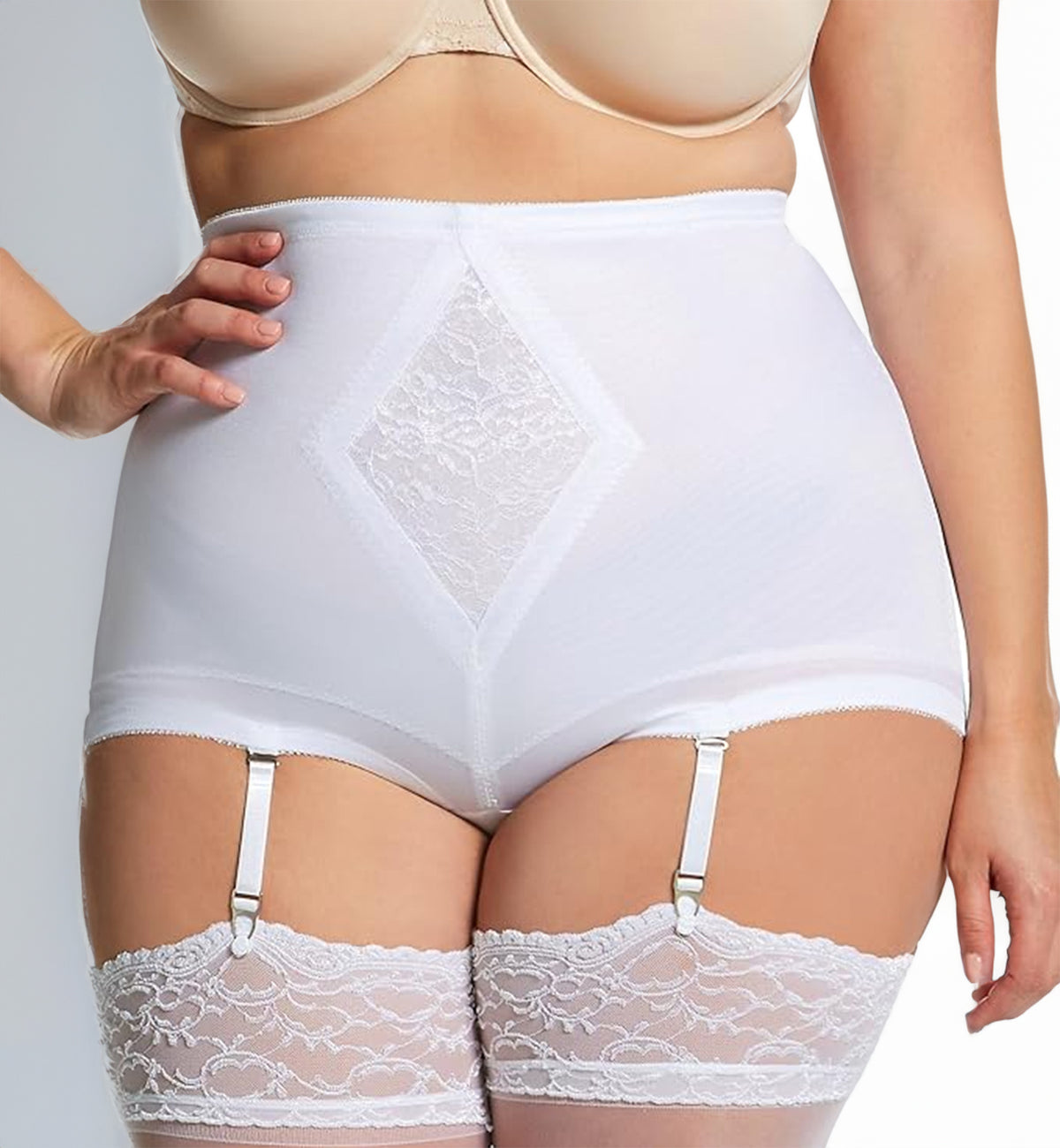Rago Medium Control Panty Brief (6195),Small,White - White,Small