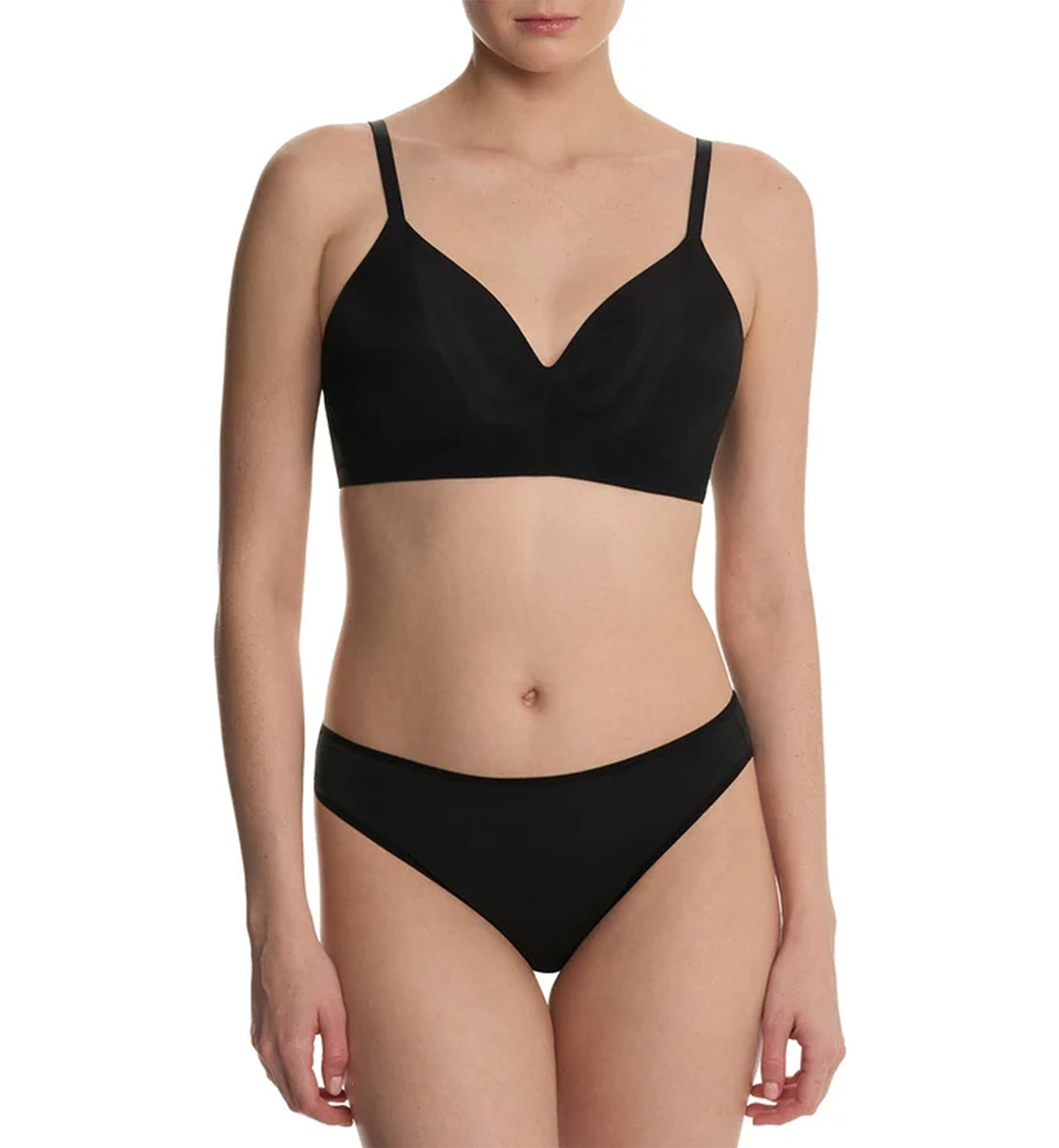 Natori Cloud Comfort Convertible Back Smoothing Wireless Bra (733338),30B,Black - Black,30B
