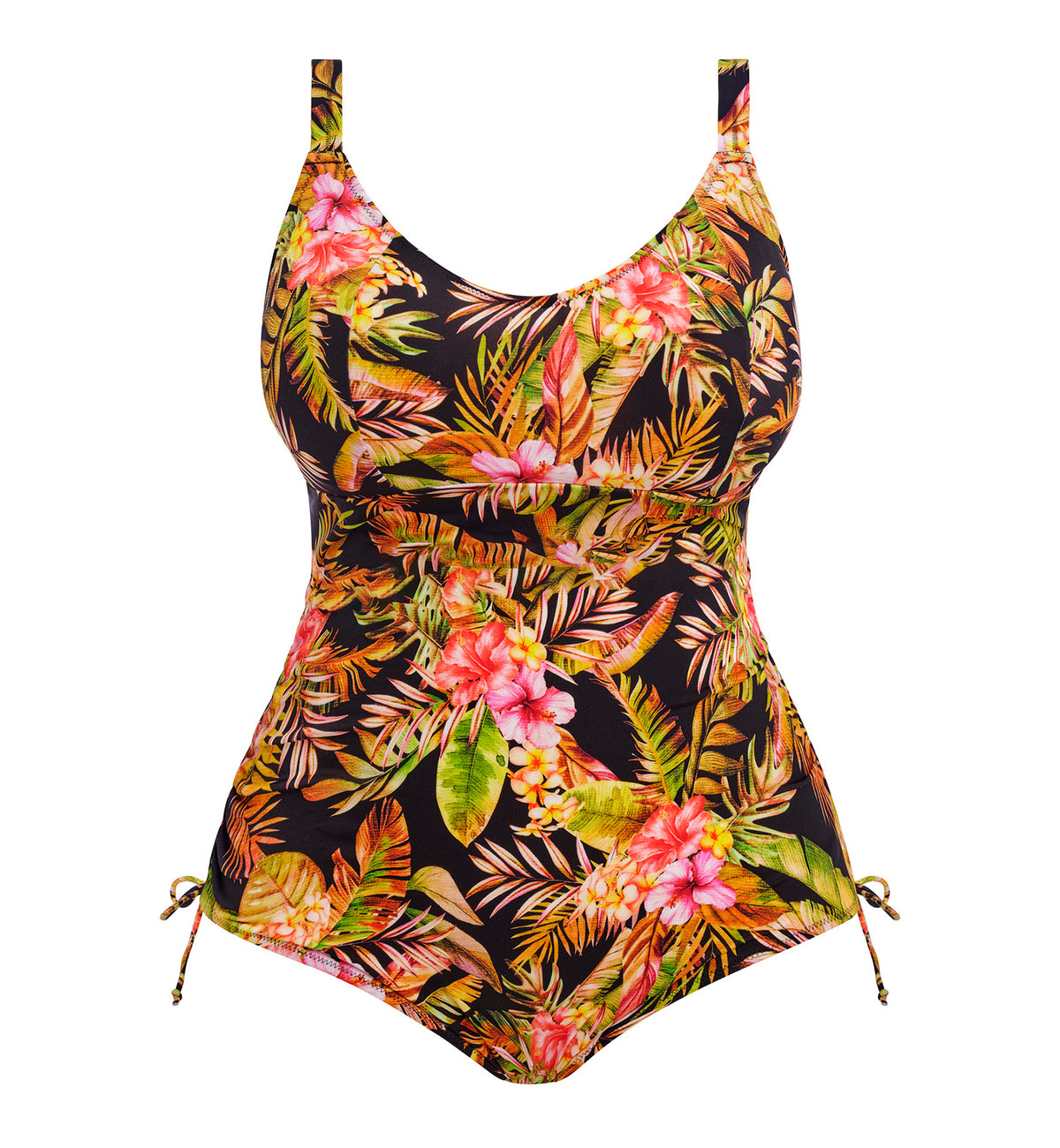 Elomi Tiger Valley Non Wire One Piece Swimsuit (ES802343),34G,Black - Black,34G