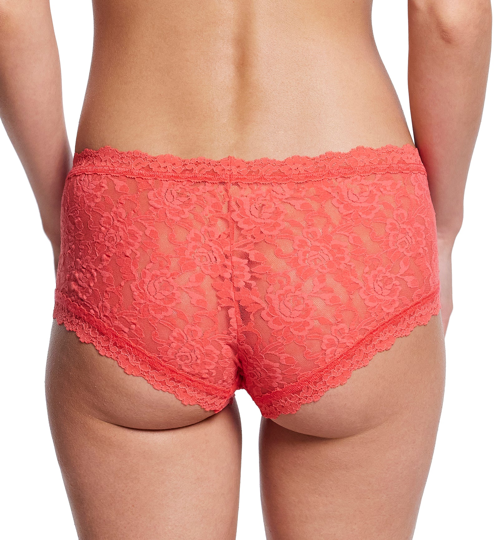 Hanky Panky Signature Lace Boyshort (4812P),XS,Hibiscus Bloom - Hibiscus Bloom,XS
