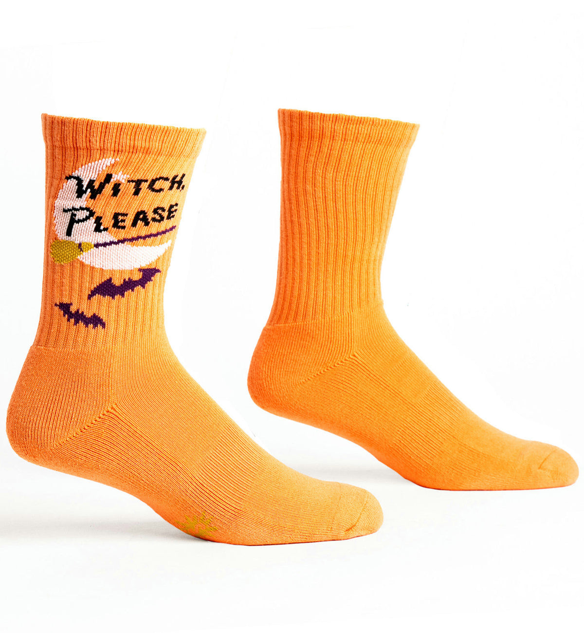 SOCK it to me Athletic Ribbed Crew Socks (R0037),Witch Please - Witch Please,One Size