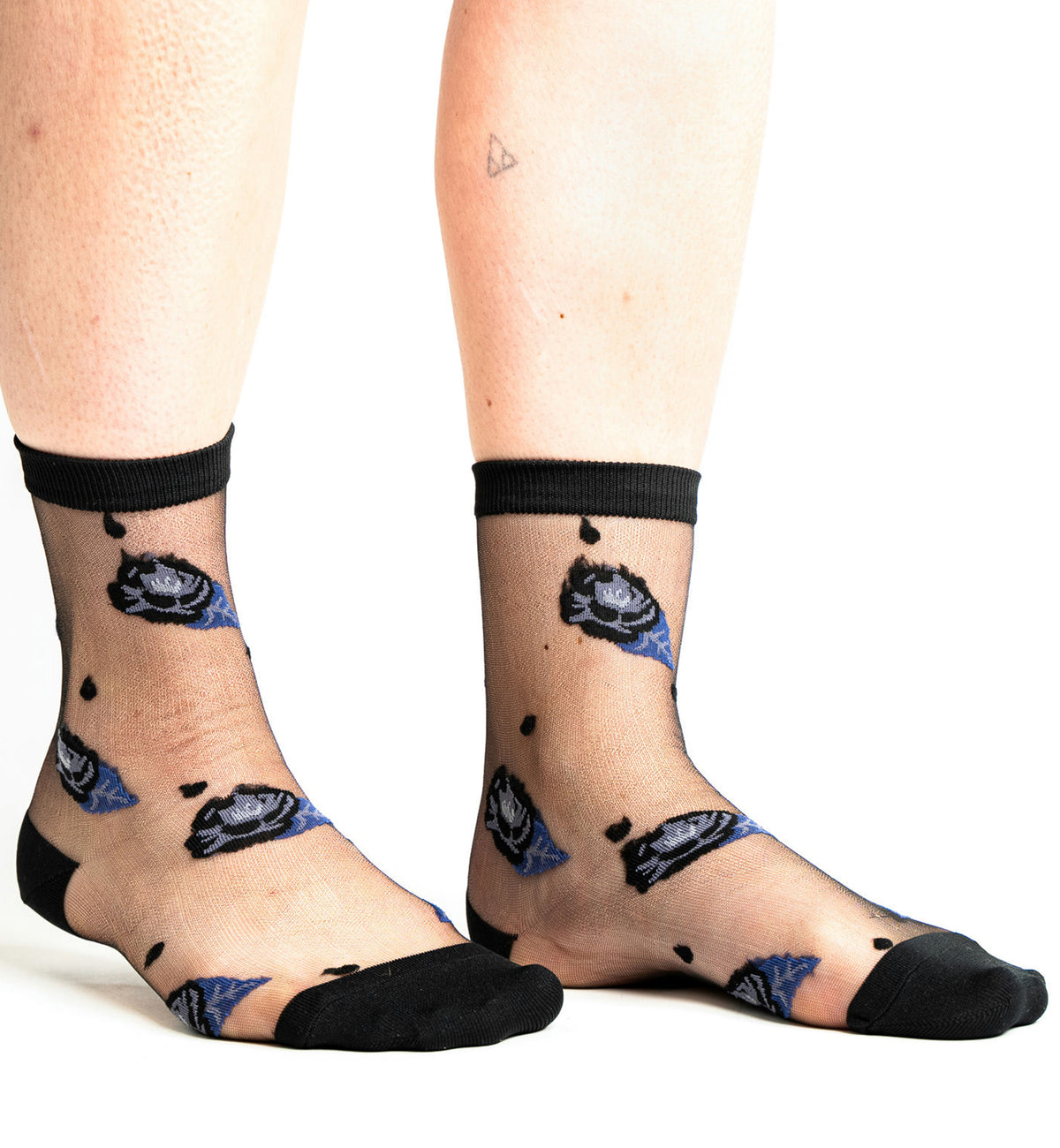 SOCK it to me Sheer Crew Socks (H0004-2),Will You Accept This Rose (Black) - Will You Accept This Rose (Black),One Size