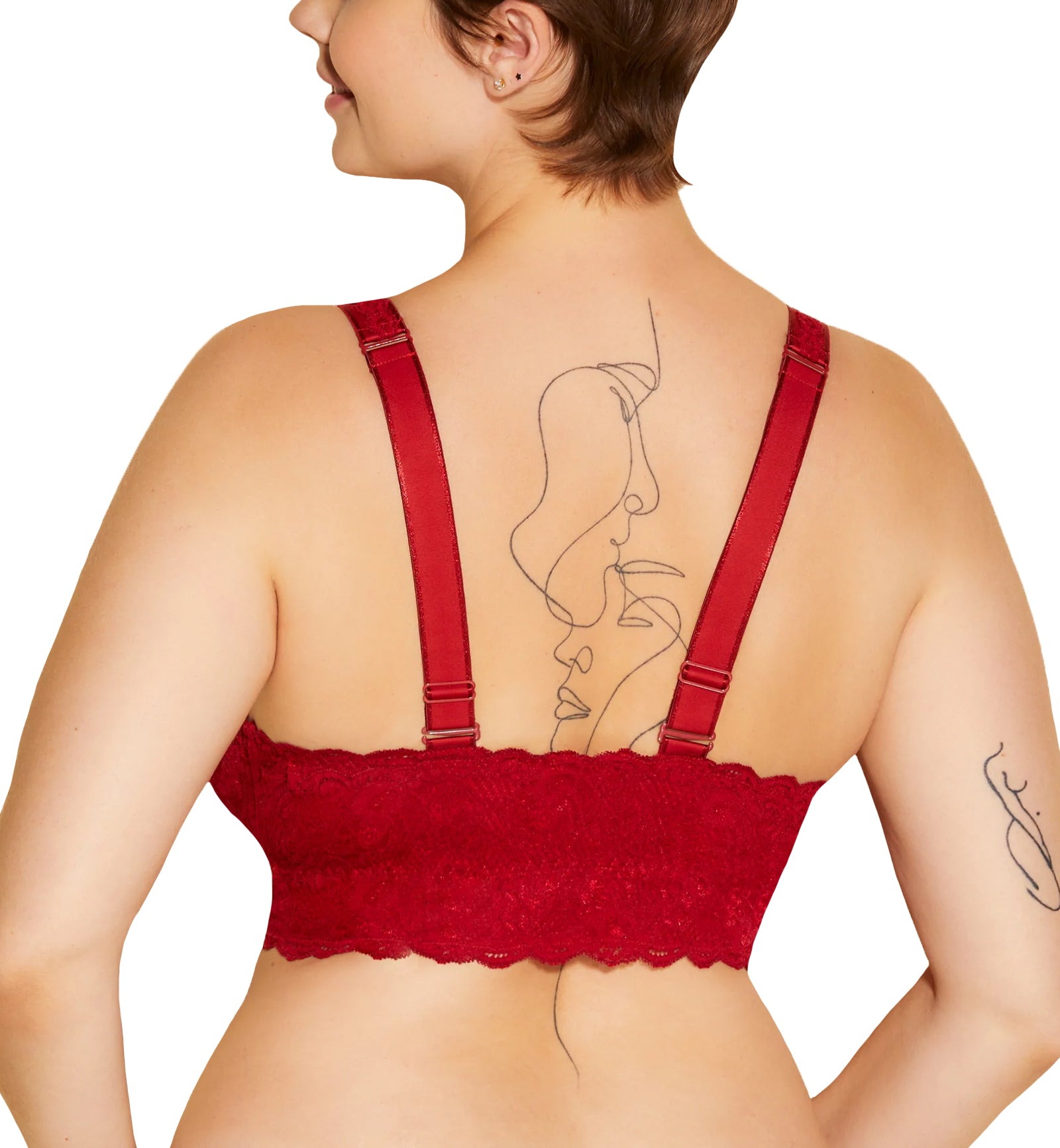 Cosabella NSN SUPER CURVY Sweetie Bralette (NEVER1340),XS,Sindoor Red - Sindoor Red,X-Small