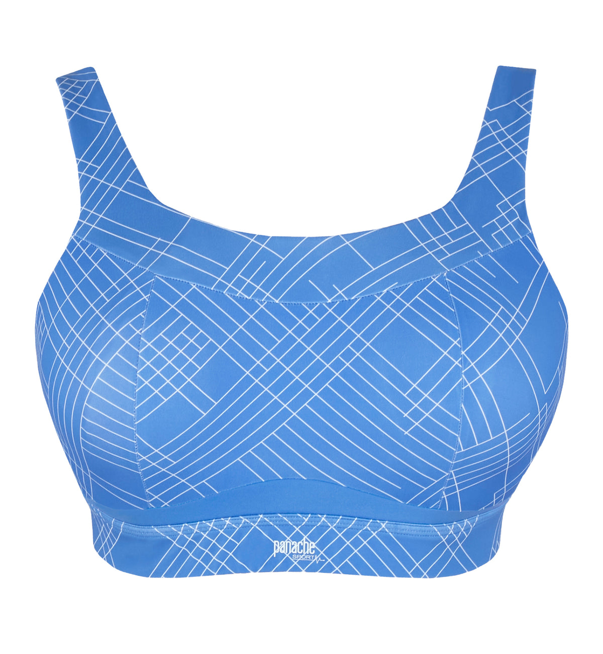 Panache Freedom Racerback Non-Wire Non-Padded Sports Bra (7344),28G,Azure - Azure,28G