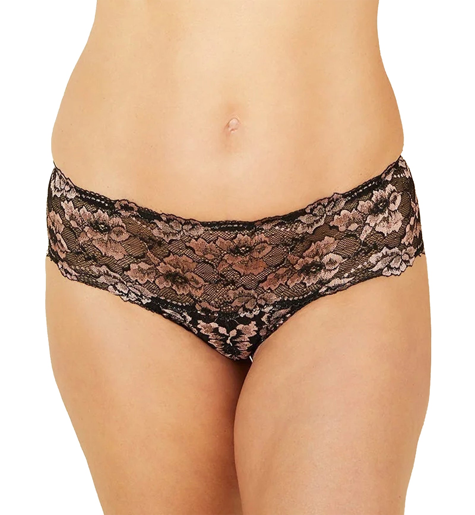 Cosabella Savona Low Rise Hotpant (SAVON0723),Medium,Black/Mandorla - Black/Mandorla,Medium