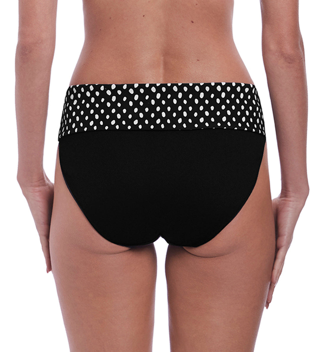 Fantasie Santa Monica Classic Fold Swim Brief (6726),XL,Black/White - Black/White,XL