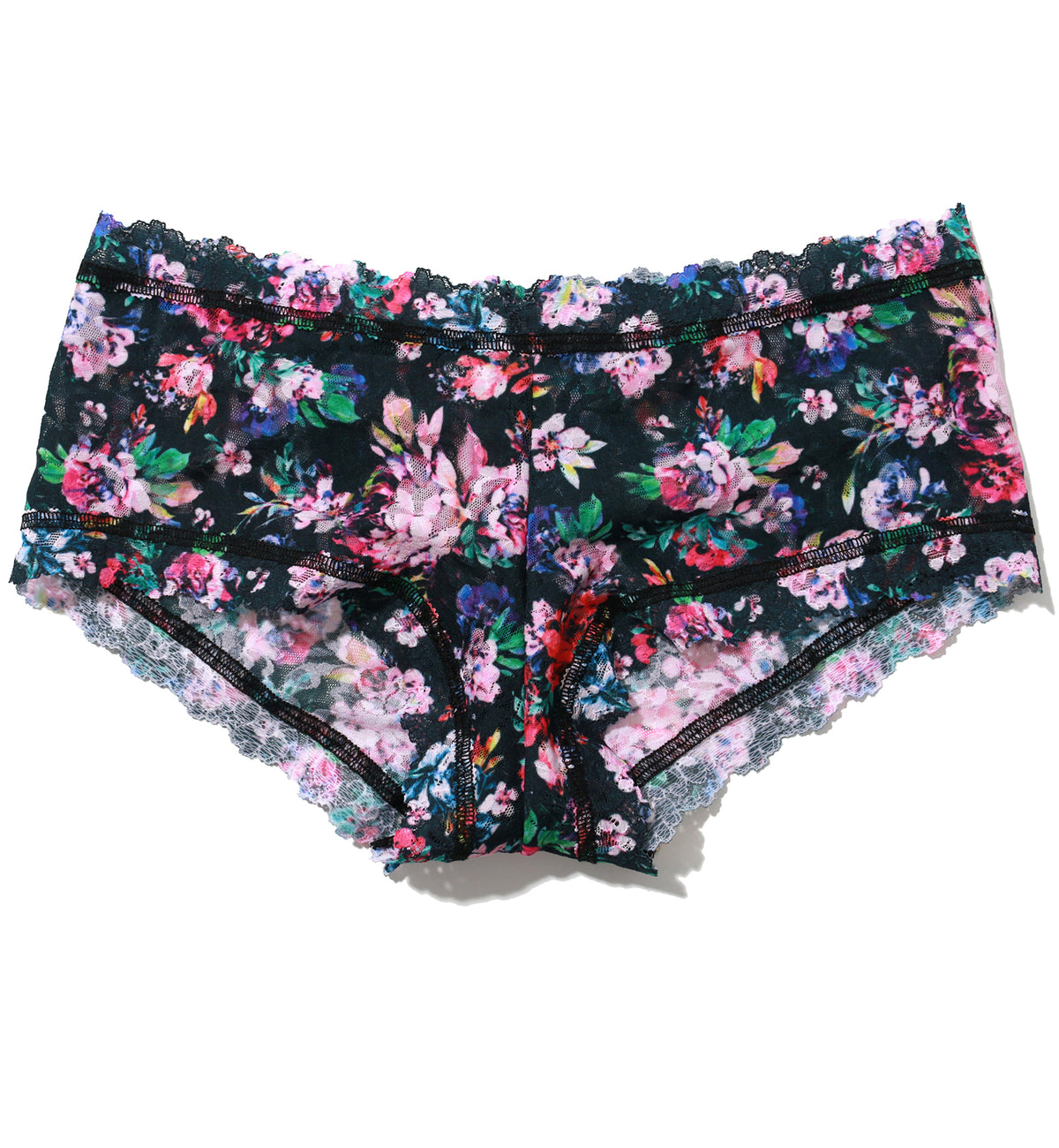 Hanky Panky Signature Lace Printed Boyshort (PR4812P),XS,Dark Peoni - Dark Peoni,XS