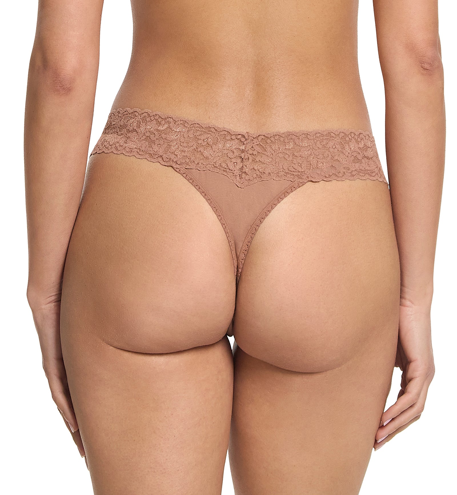 Hanky Panky Cotton Original Rise Thong (891801P),Spiced Latte - Spiced Latte,One Size