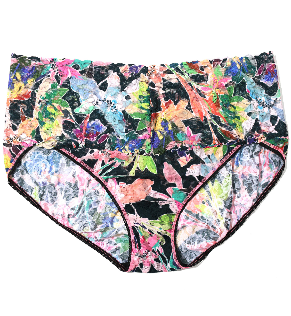 Hanky Panky Plus Size Printed Retro Lace V-Kini (PR9K2124X),1X,Unapologetic - Unapologetic,1X
