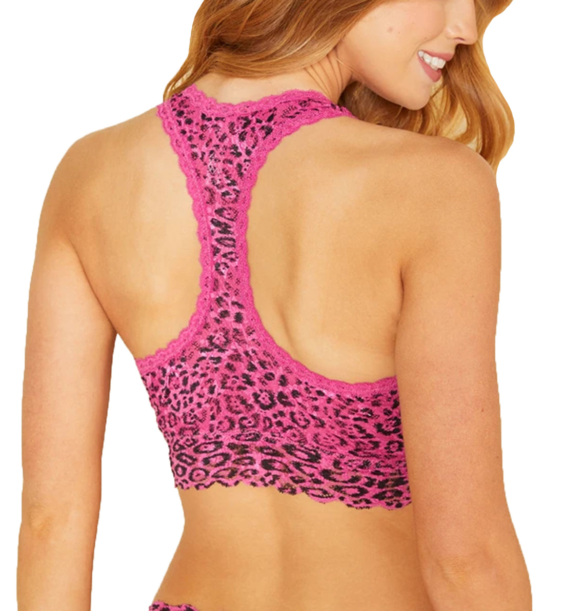 Cosabella Never Say Never CURVY Racie Racerback Bralette (NEVER1355),XS,Victorian Pink Animal - Victorian Pink Animal,XS