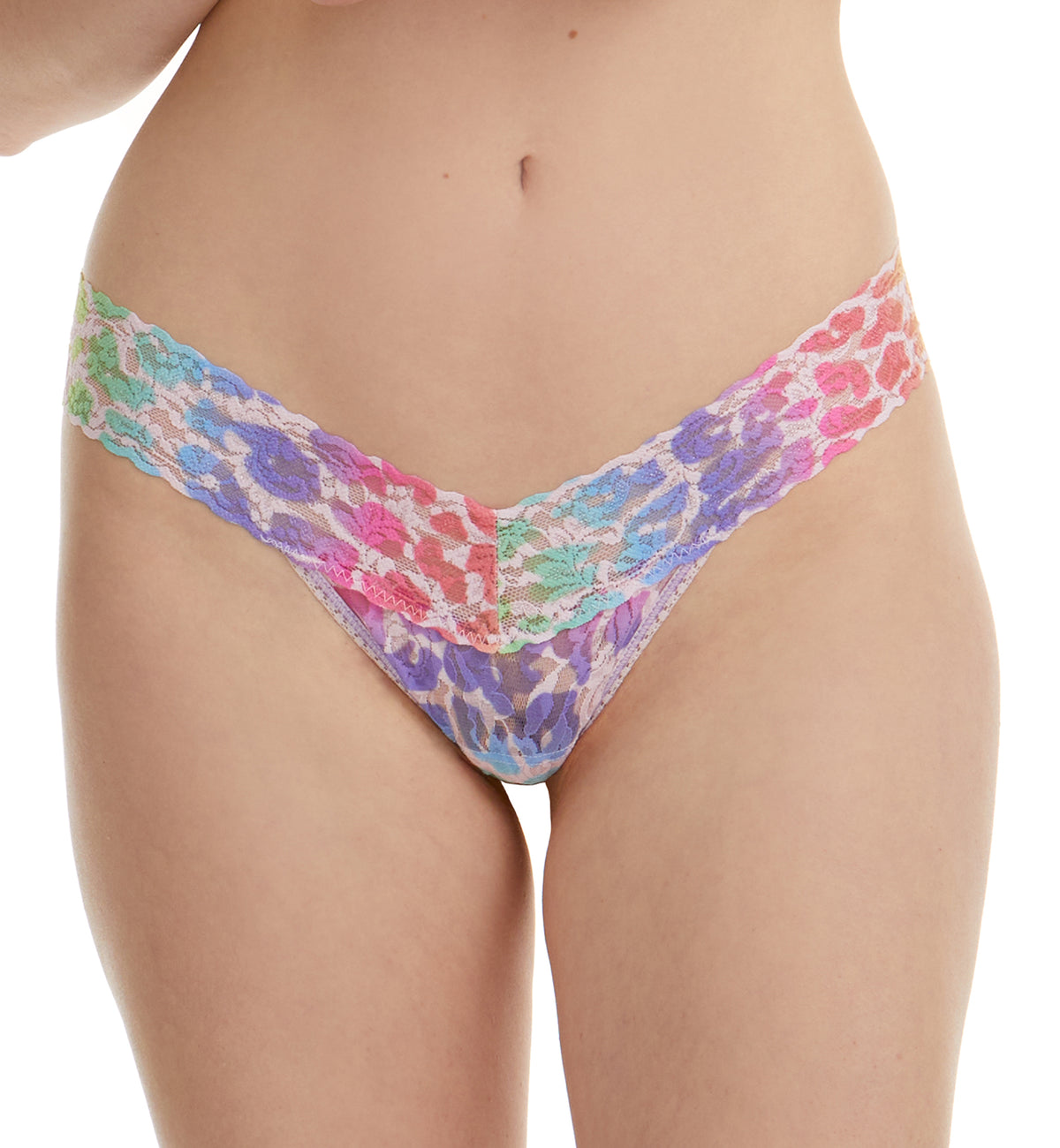 Hanky Panky Signature Lace Printed Low Rise Thong (PR4911P),Pride Leopard - Pride Leopard,One Size