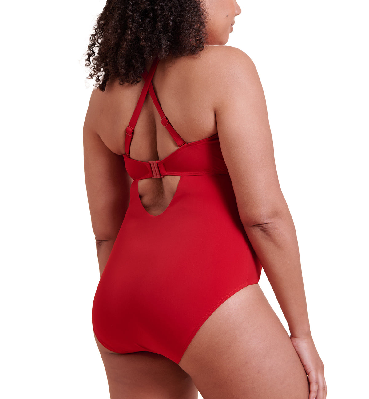 Curvy Kate Zip Tide Non-Wired Multiway Swimsuit (CS035606),Small,Red - Red,Small