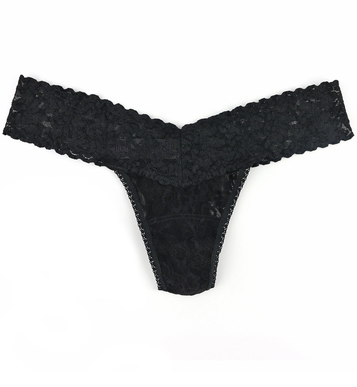 Hanky Panky Signature Lace Low Rise Thong (4911P),Black - Black,One Size