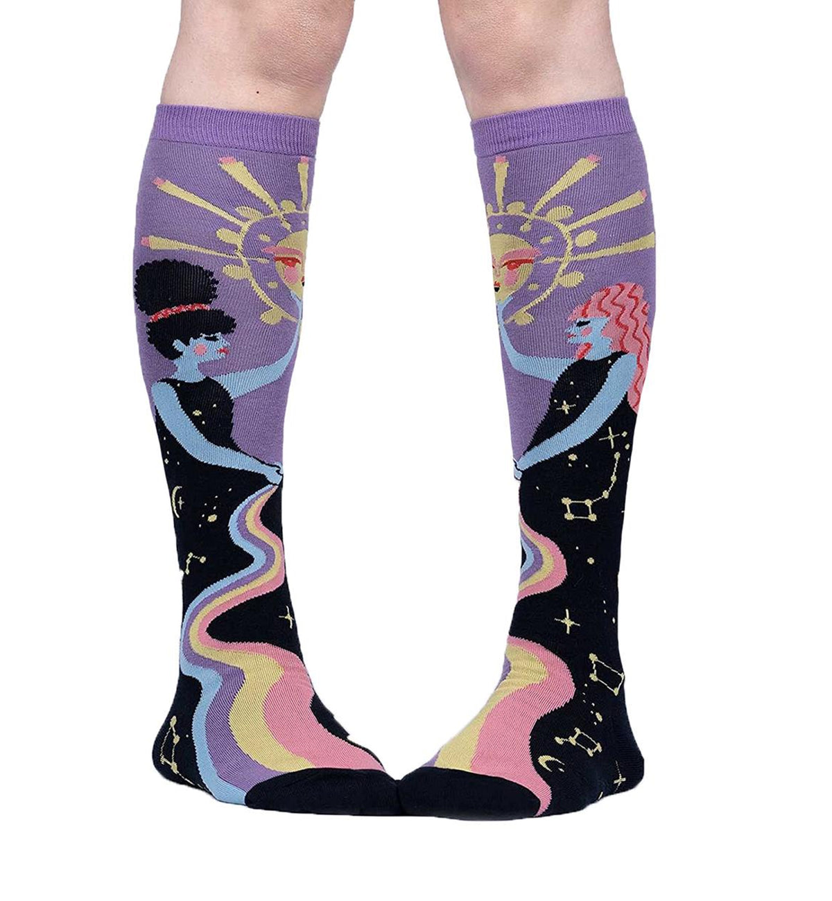 SOCK it to me Unisex Knee High Socks (F0568),Cosmic Connection - Cosmic Connection,One Size