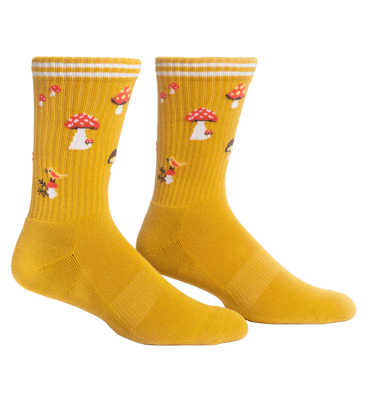 SOCK it to me Athletic Ribbed Crew Socks (R0012),Shrooms - Shrooms,One Size