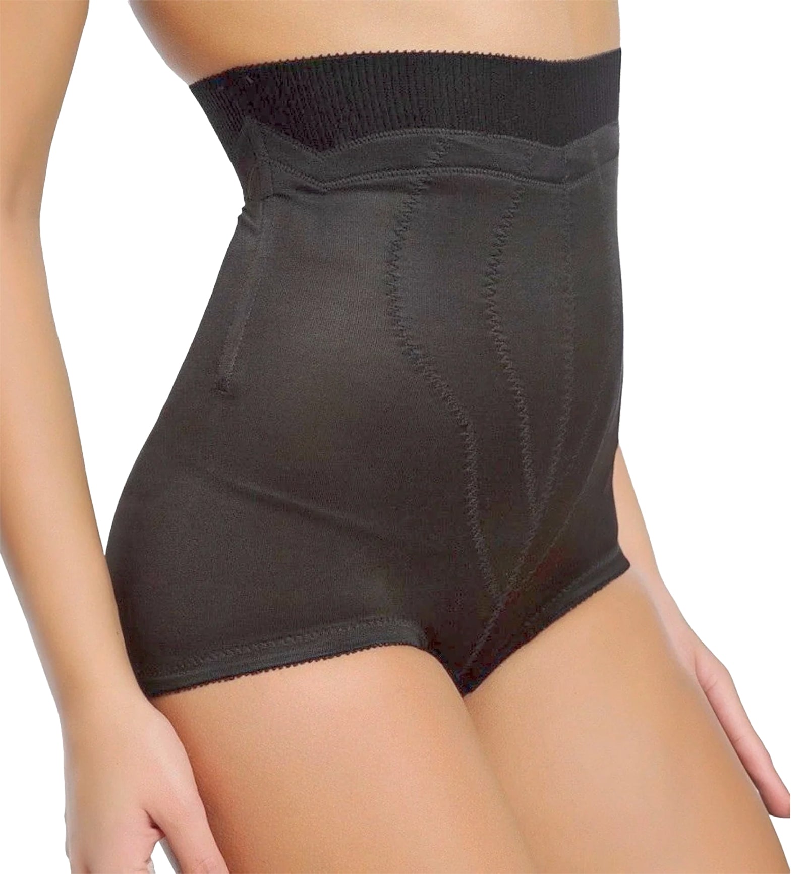 Rago Medium Control High Waist Shaping Panty (6296),Small,Black - Black,Small