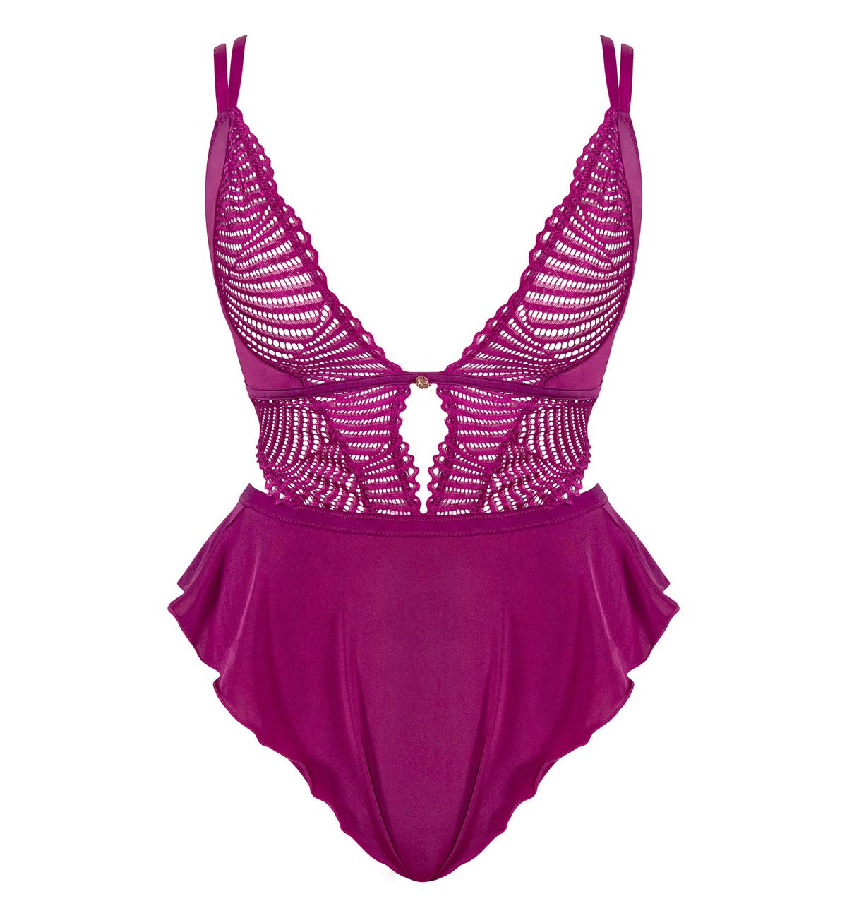 Scantilly by Curvy Kate After Hours Stretch Lace Teddy (SN025327),Small,Orchid - Orchid,Small