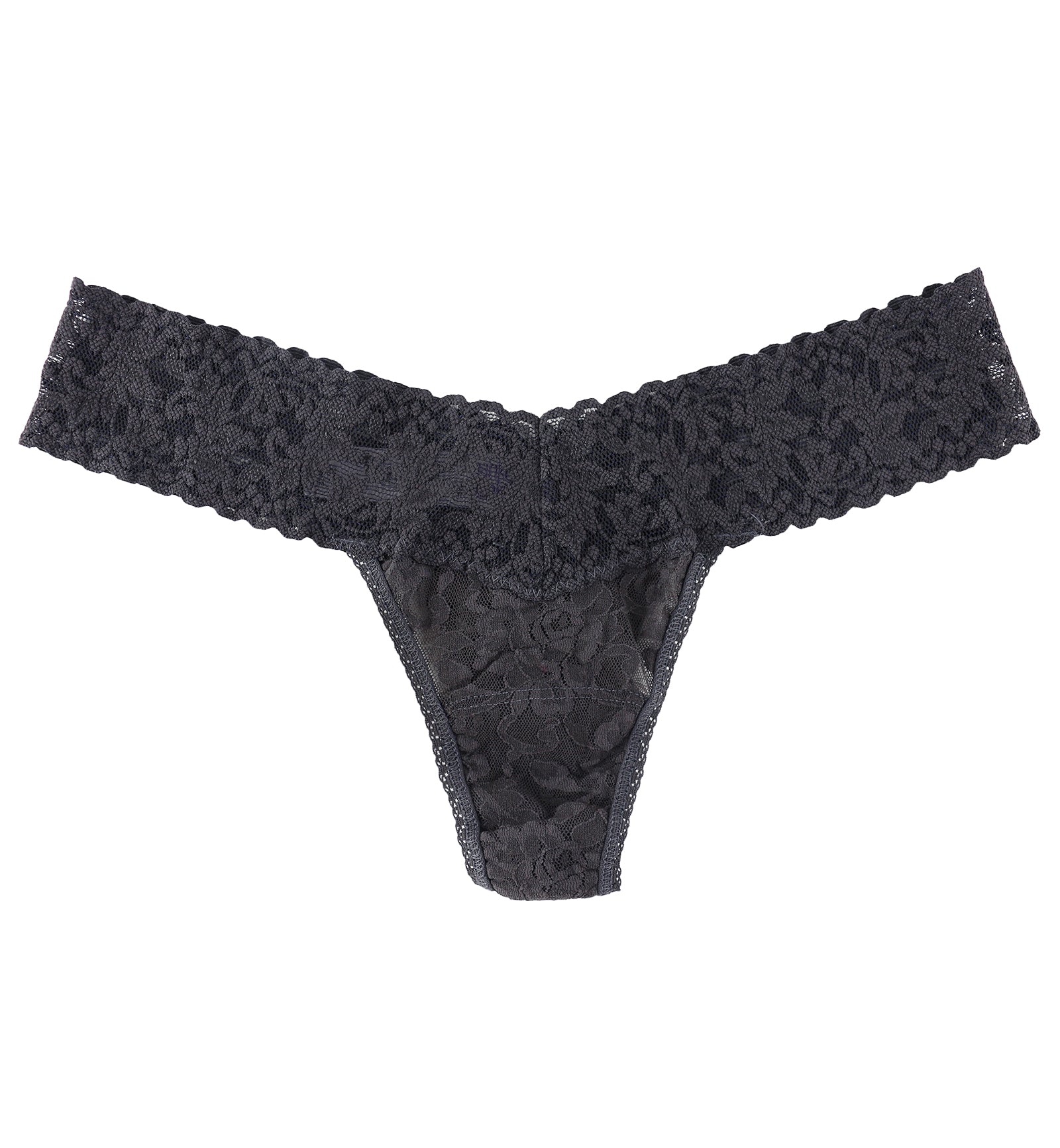 Hanky Panky Signature Lace Low Rise Thong (4911P),Granite - Granite,One Size
