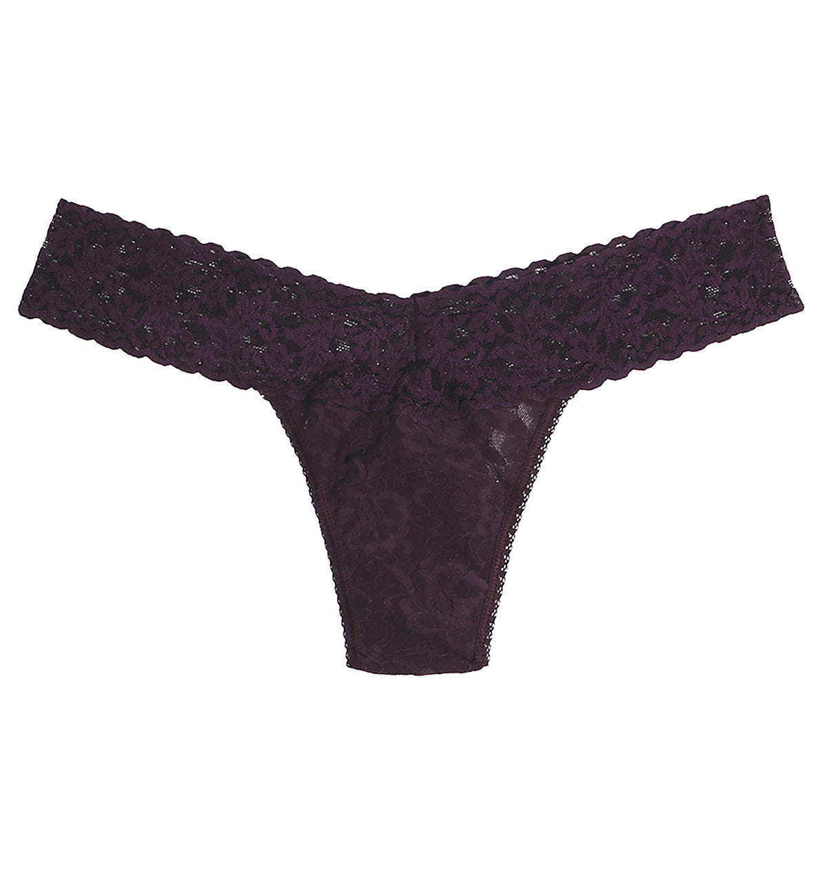 Hanky Panky Signature Lace Low Rise Thong (4911P),Plum - Plum,One Size