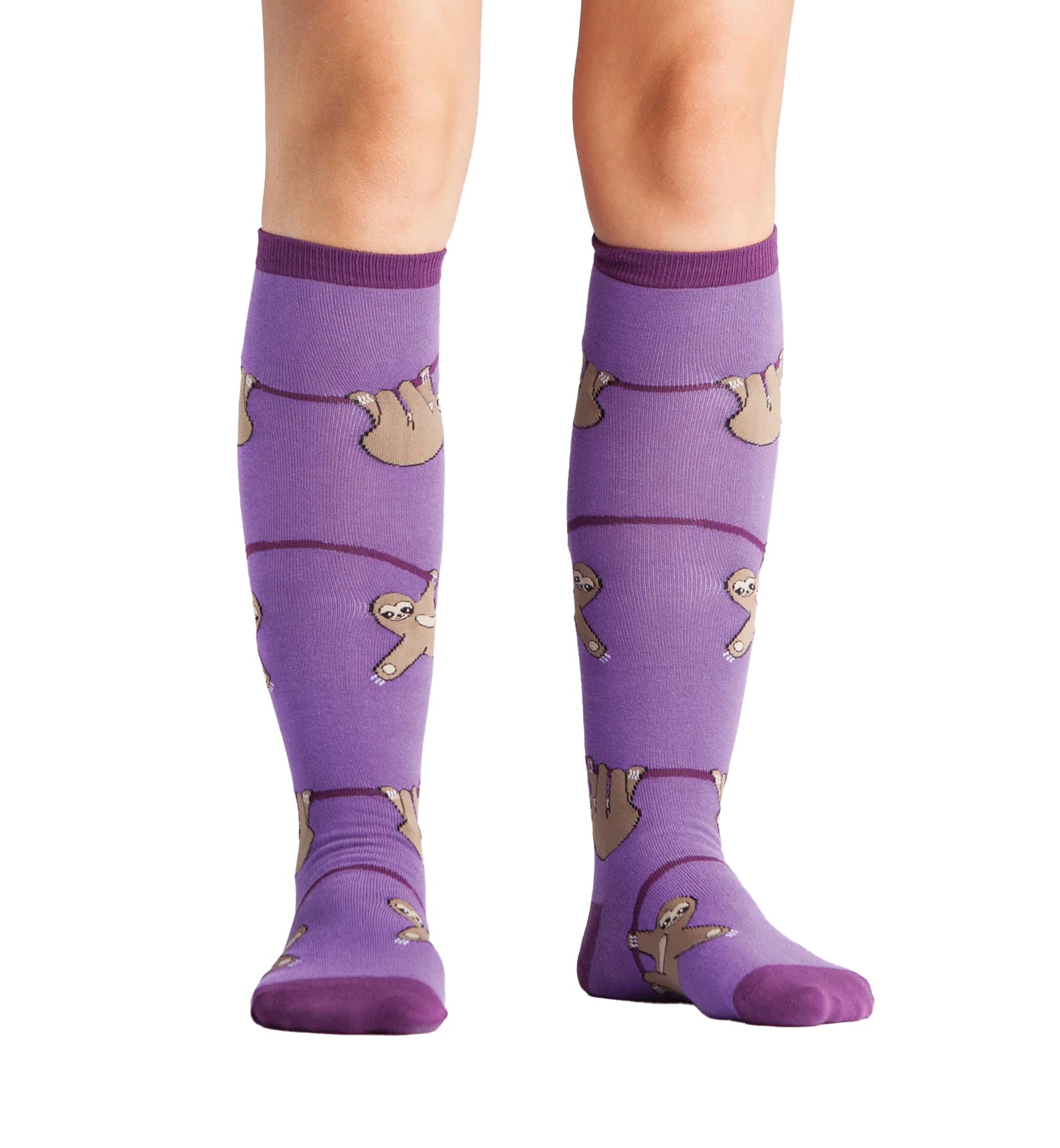 SOCK it to me Unisex Knee High Socks (f0171),Sloth - Sloth,One Size