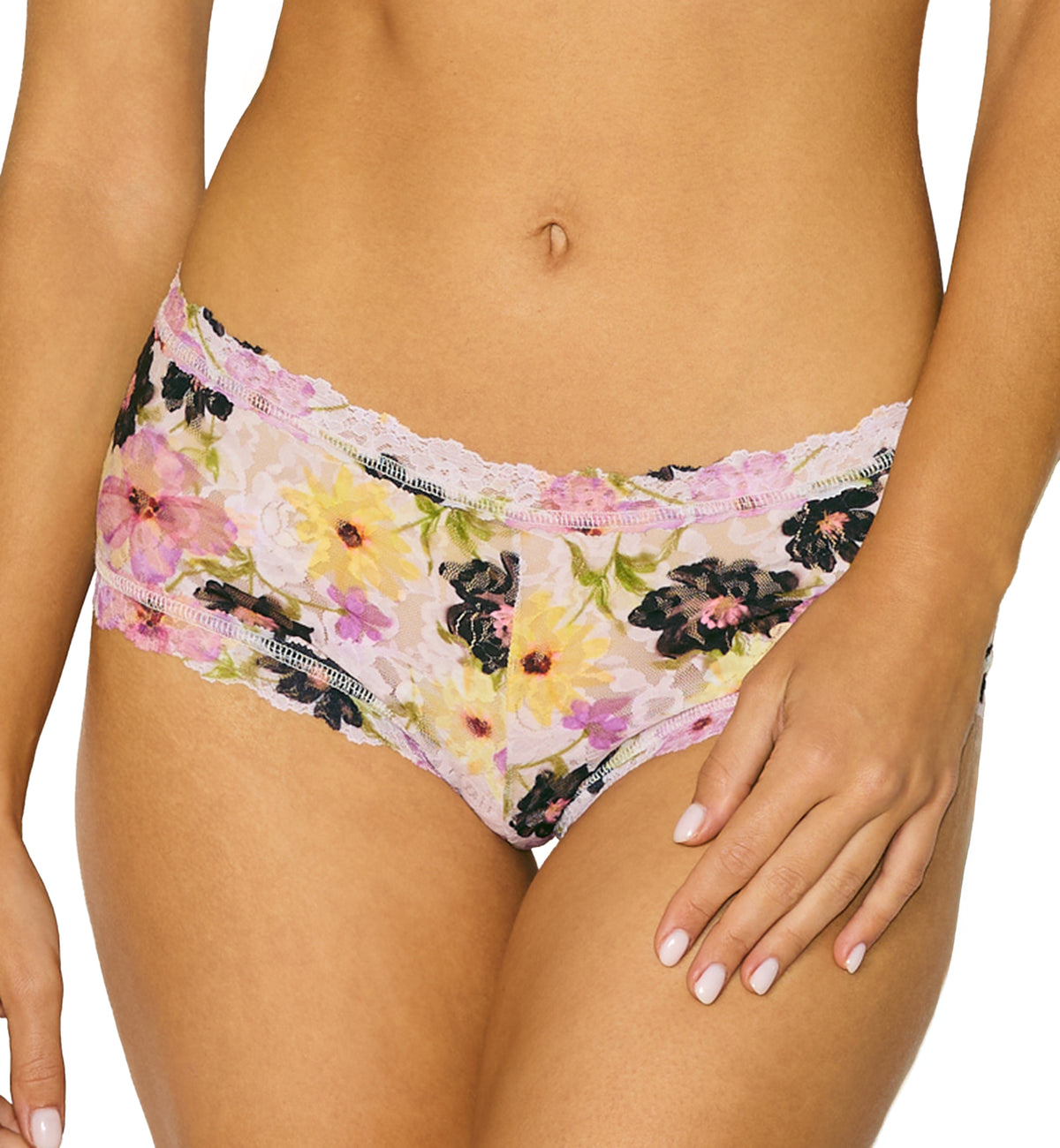 Hanky Panky Signature Lace Printed Boyshort (PR4812P),XS,Pressed - Pressed,XS
